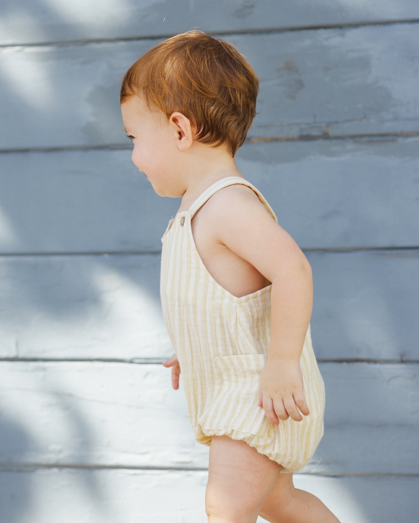 Lou Romper Citron Stripe - Rylee + Cru | Kids Clothes | Trendy Baby Clothes | Modern Infant Outfits |