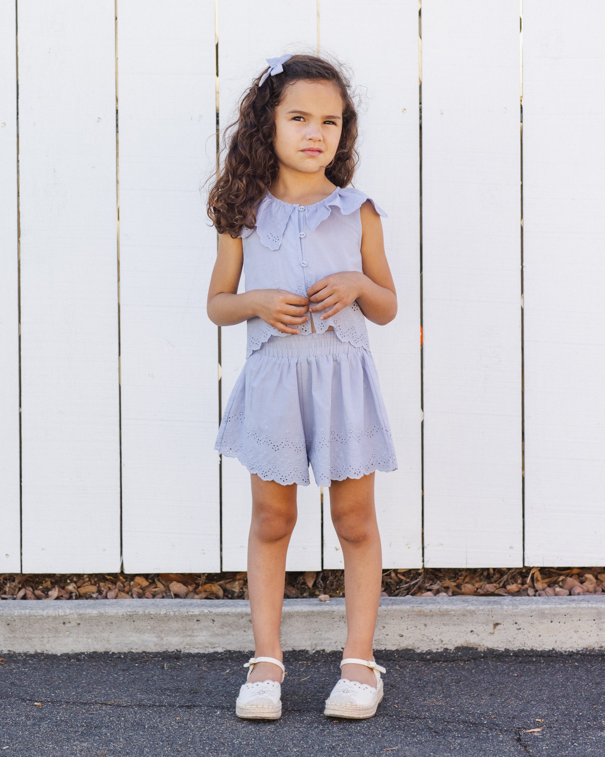 Remi Short Periwinkle - Rylee + Cru | Kids Clothes | Trendy Baby Clothes | Modern Infant Outfits |