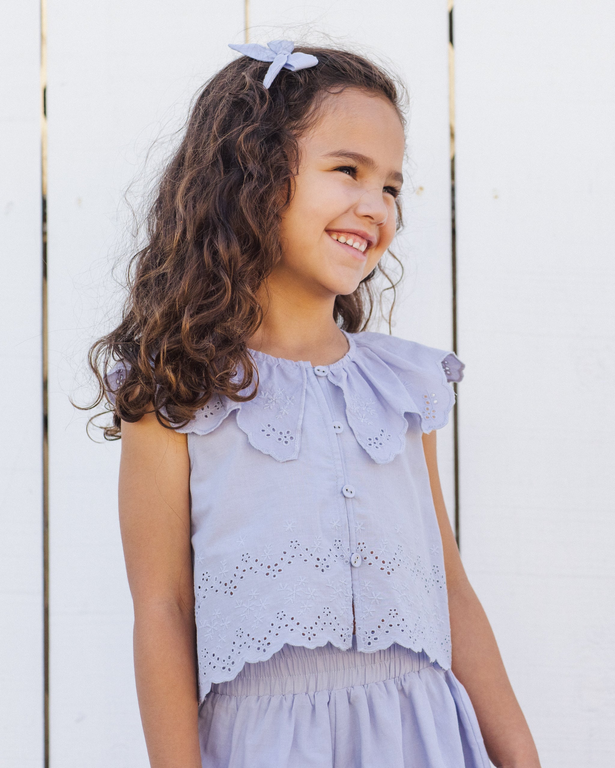 Bows, Set Of 2 Periwinkle - Rylee + Cru | Kids Clothes | Trendy Baby Clothes | Modern Infant Outfits |