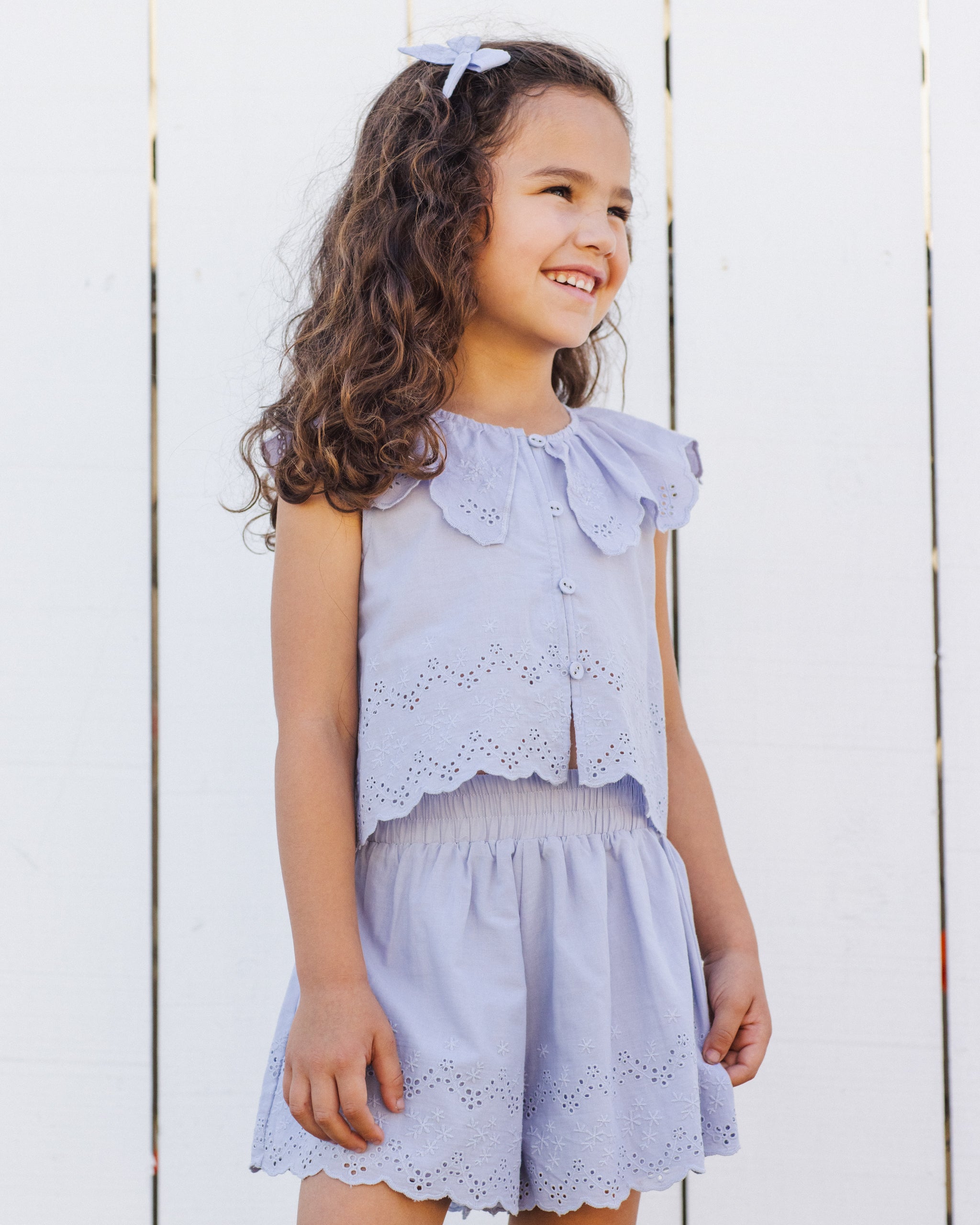 Remi Blouse Periwinkle - Rylee + Cru | Kids Clothes | Trendy Baby Clothes | Modern Infant Outfits |