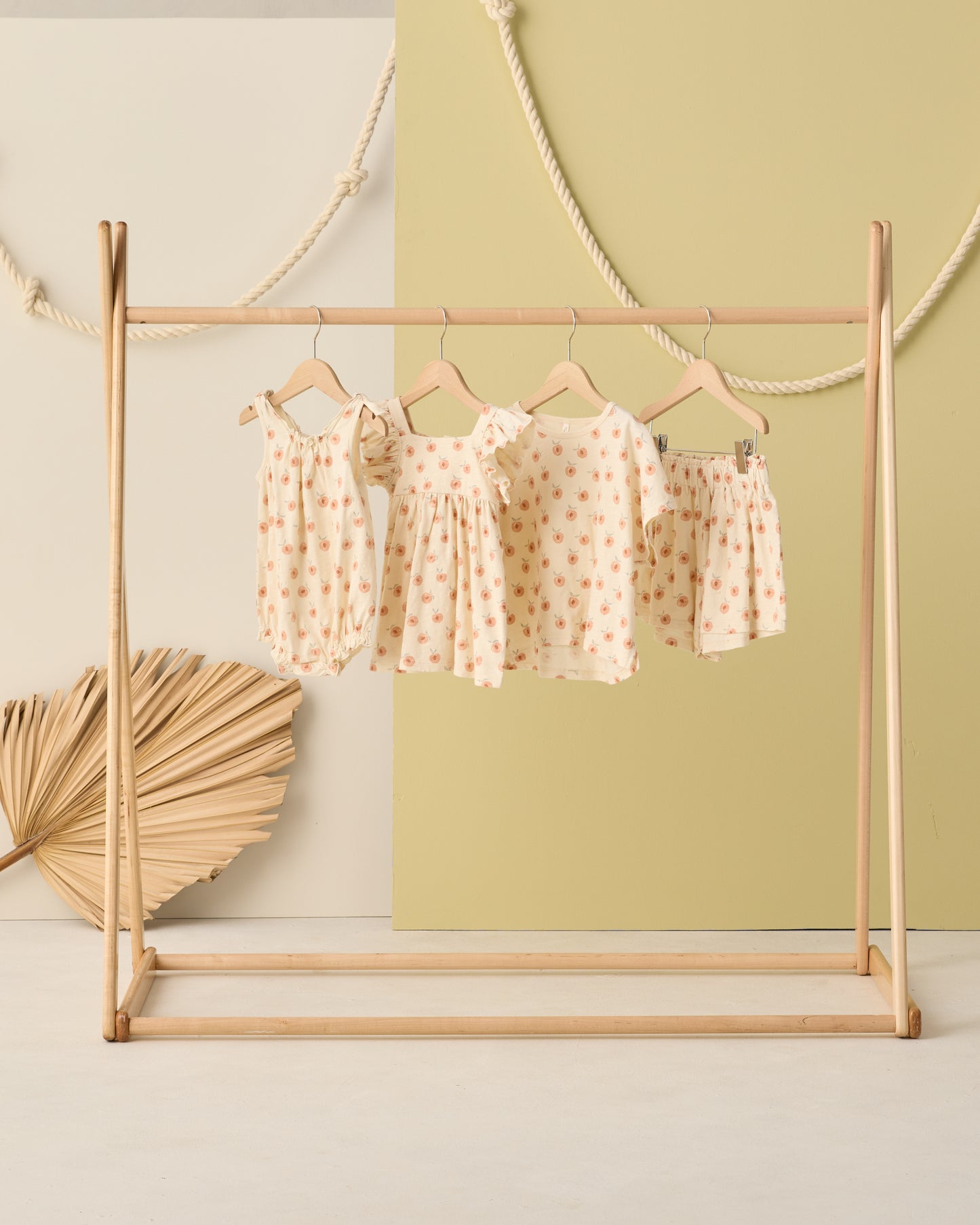 Shoulder Tie Bubble Peaches - Rylee + Cru | Kids Clothes | Trendy Baby Clothes | Modern Infant Outfits |