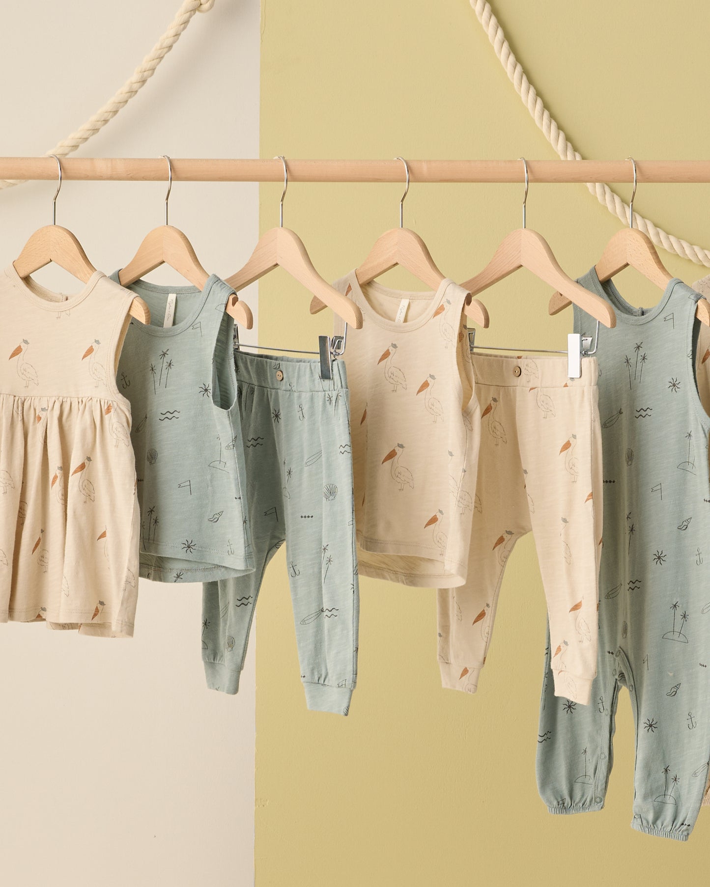 Tank + Slouch Pant Set Pelican - Rylee + Cru | Kids Clothes | Trendy Baby Clothes | Modern Infant Outfits |