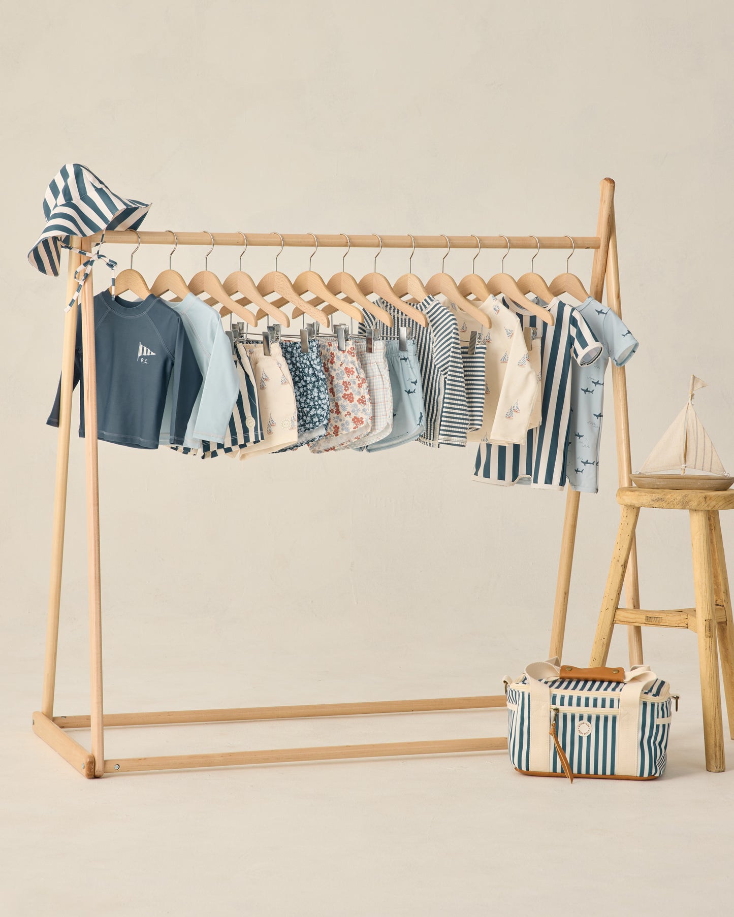 Boys Rashguard Set Navy Stripe - Rylee + Cru | Kids Clothes | Trendy Baby Clothes | Modern Infant Outfits |