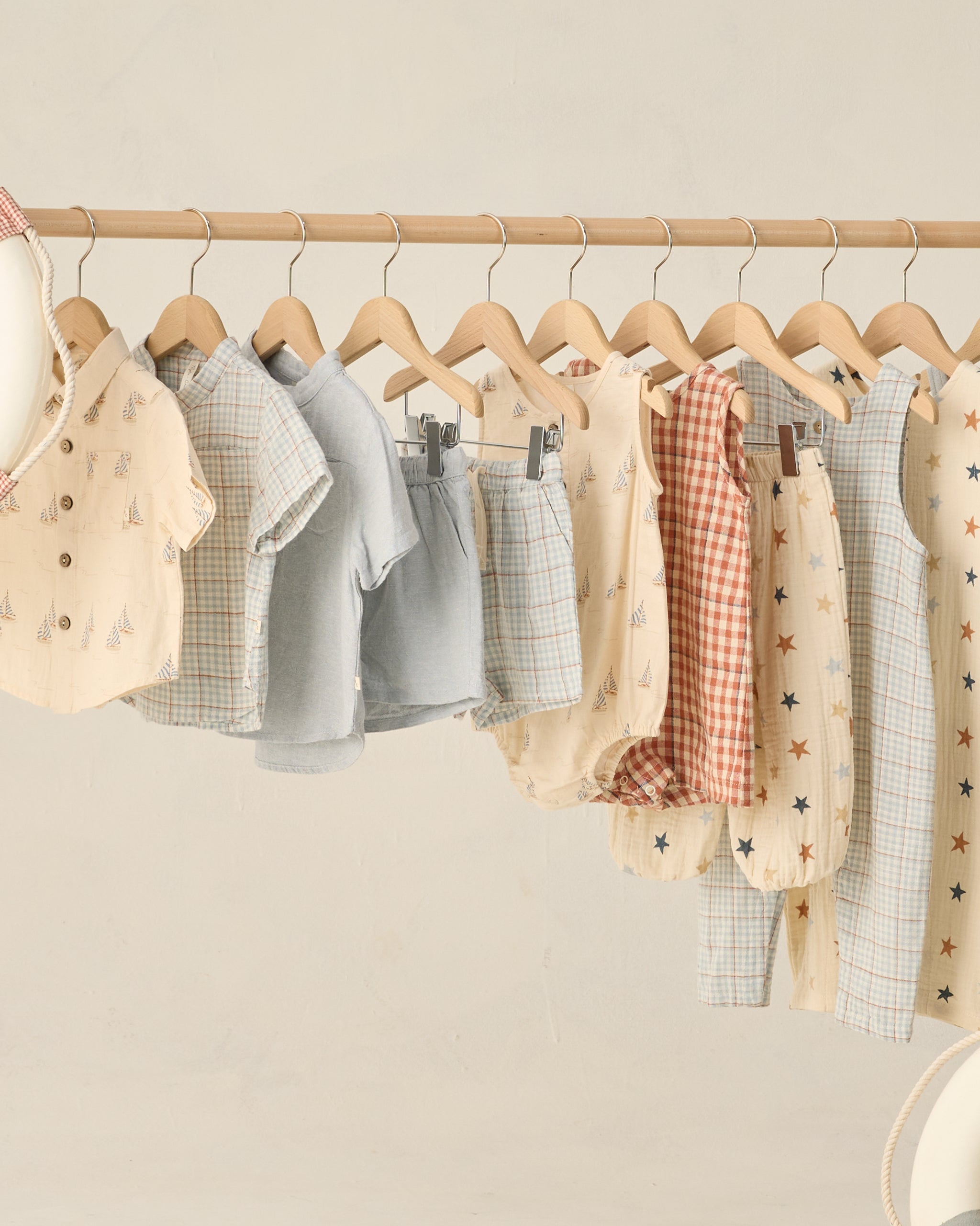 Maverick Romper Poppy Gingham - Rylee + Cru | Kids Clothes | Trendy Baby Clothes | Modern Infant Outfits |