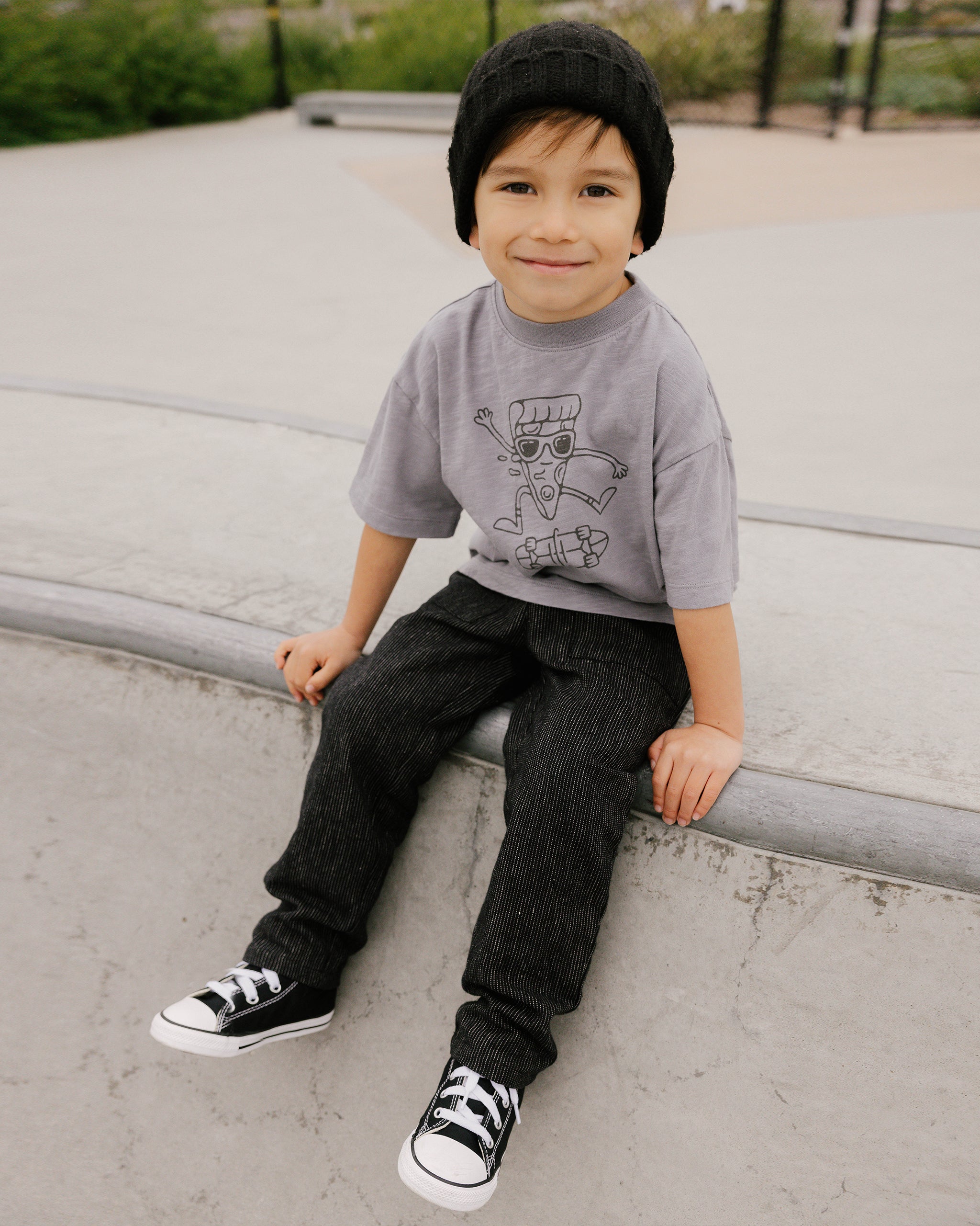 Relaxed Tee || Pizza Man - Rylee + Cru | Kids Clothes | Trendy Baby Clothes | Modern Infant Outfits |
