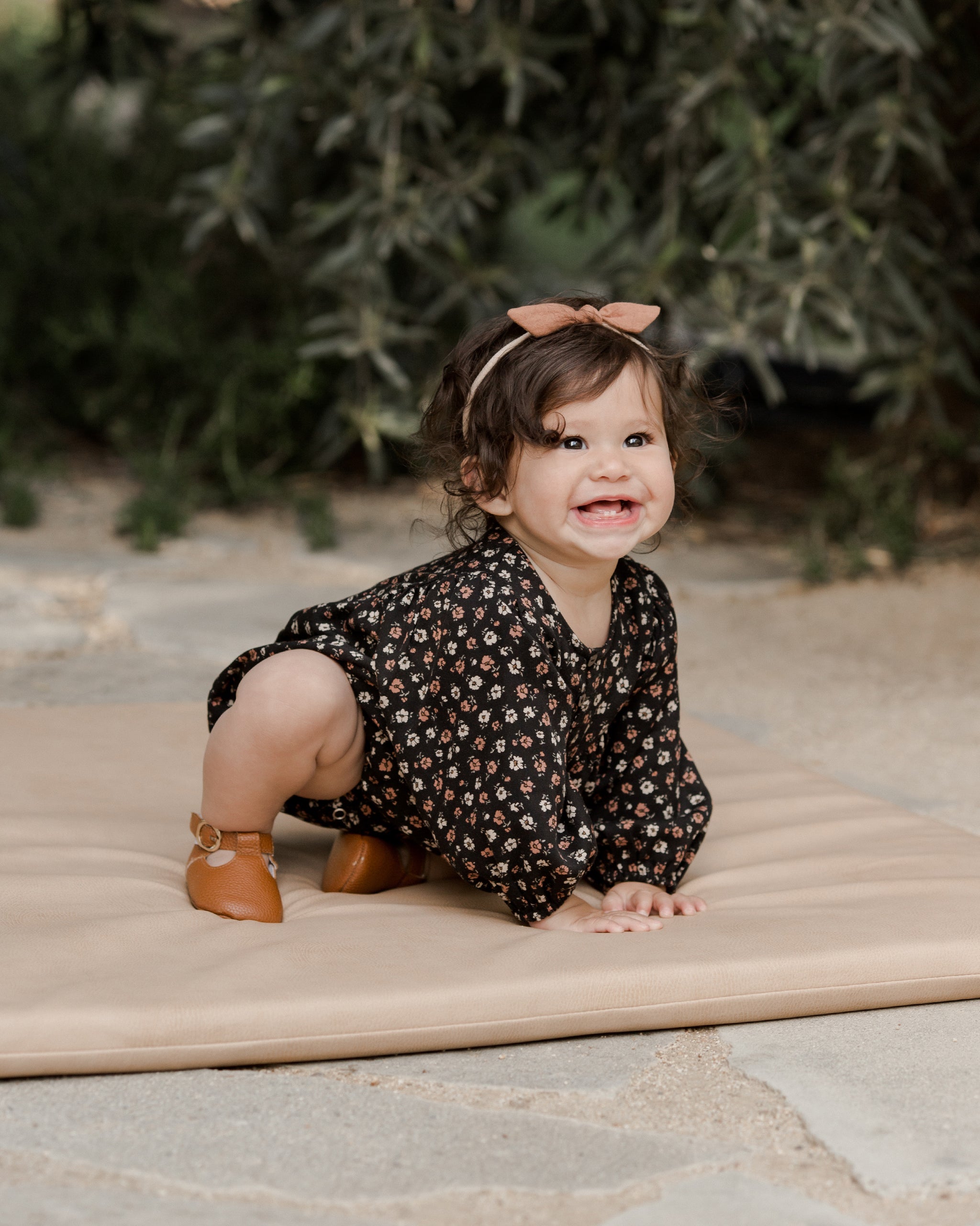 Gwen Romper || Dark Floral - Rylee + Cru | Kids Clothes | Trendy Baby Clothes | Modern Infant Outfits |