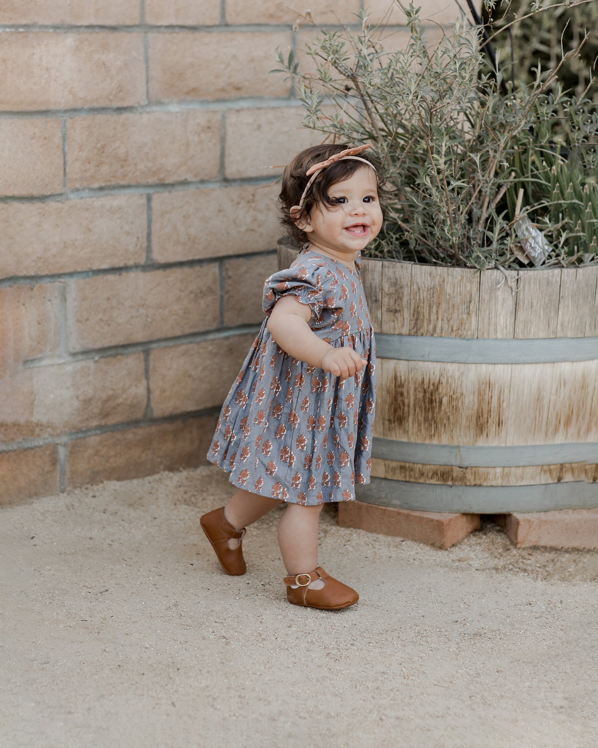 Jolene Dress || Blue Floral - Rylee + Cru | Kids Clothes | Trendy Baby Clothes | Modern Infant Outfits |