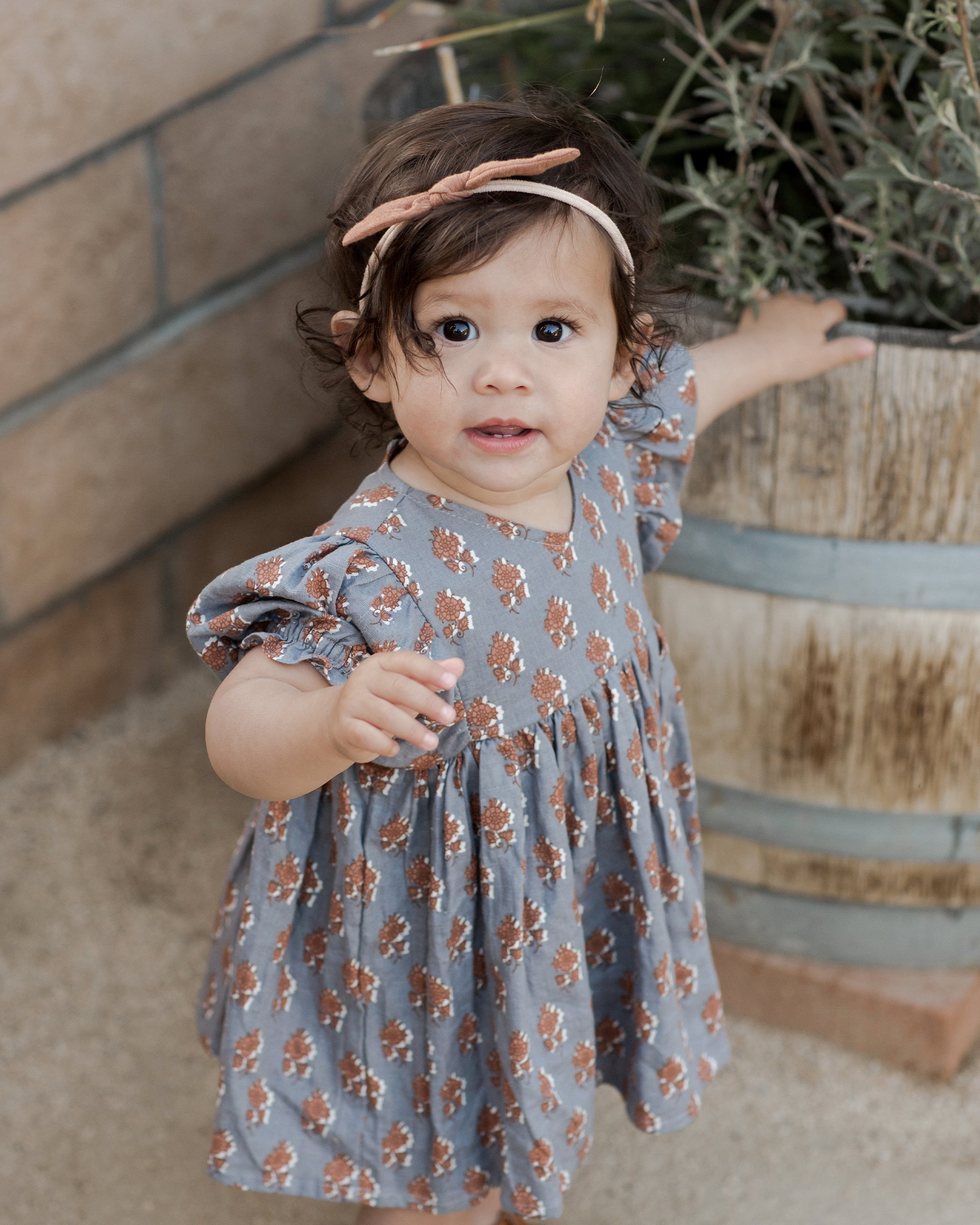 Jolene Dress || Blue Floral - Rylee + Cru | Kids Clothes | Trendy Baby Clothes | Modern Infant Outfits |