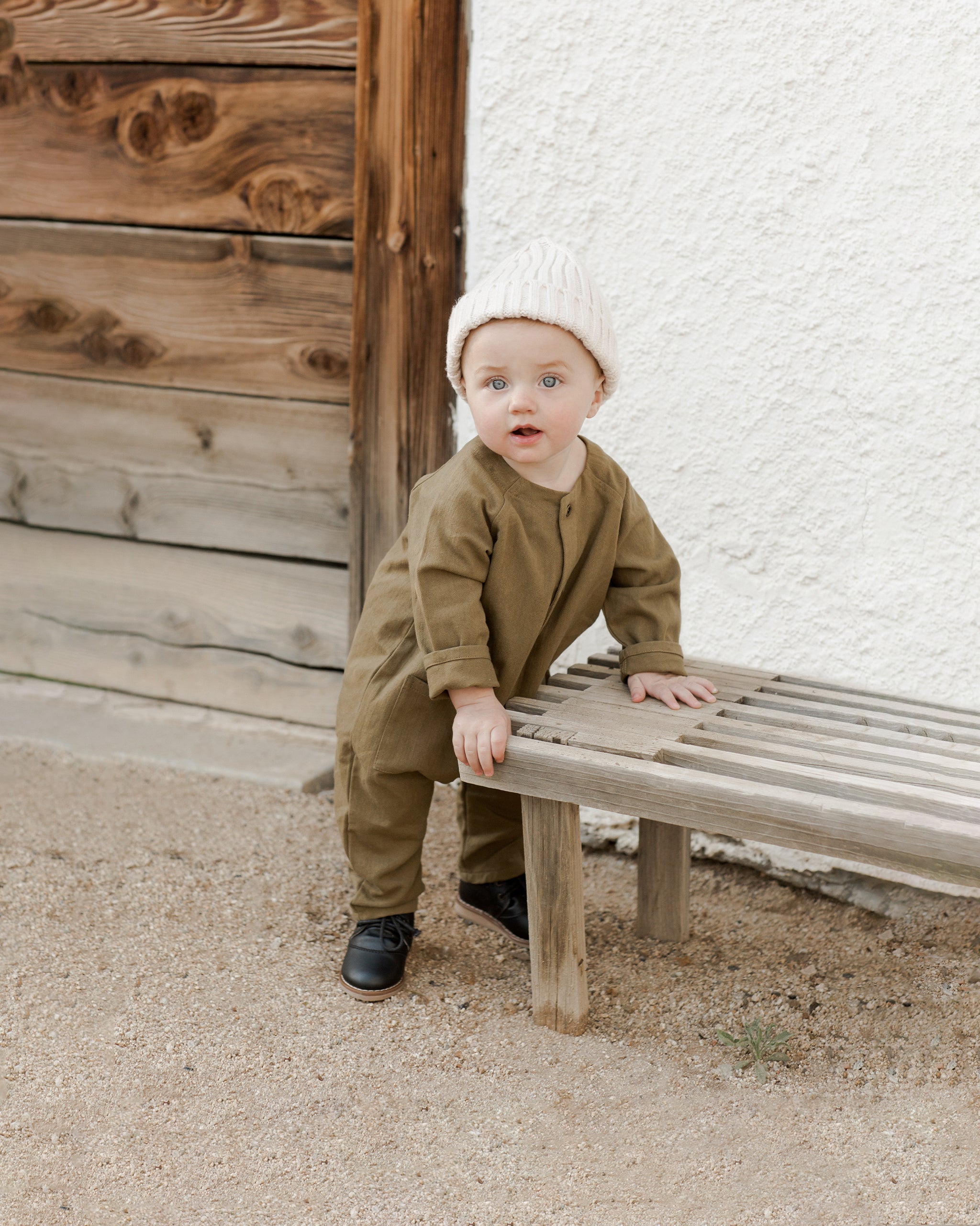 Roman Romper || Moss - Rylee + Cru | Kids Clothes | Trendy Baby Clothes | Modern Infant Outfits |