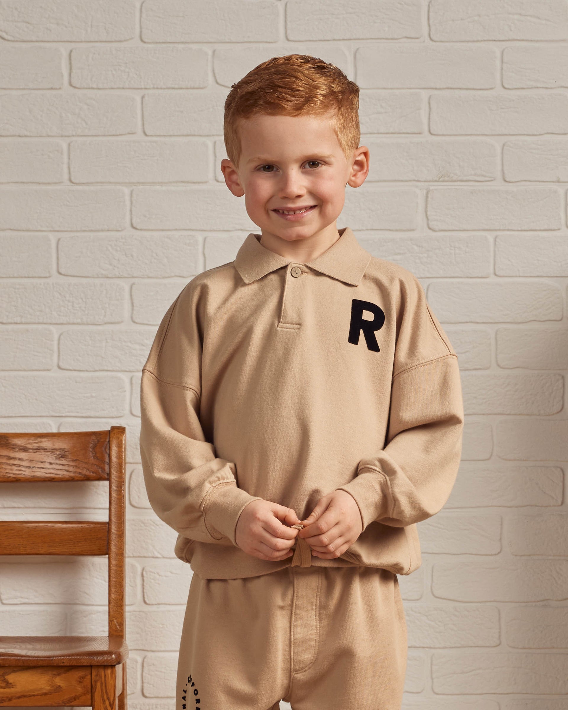 Rylee + Cru Collared Sweatshirt - Green main image 0