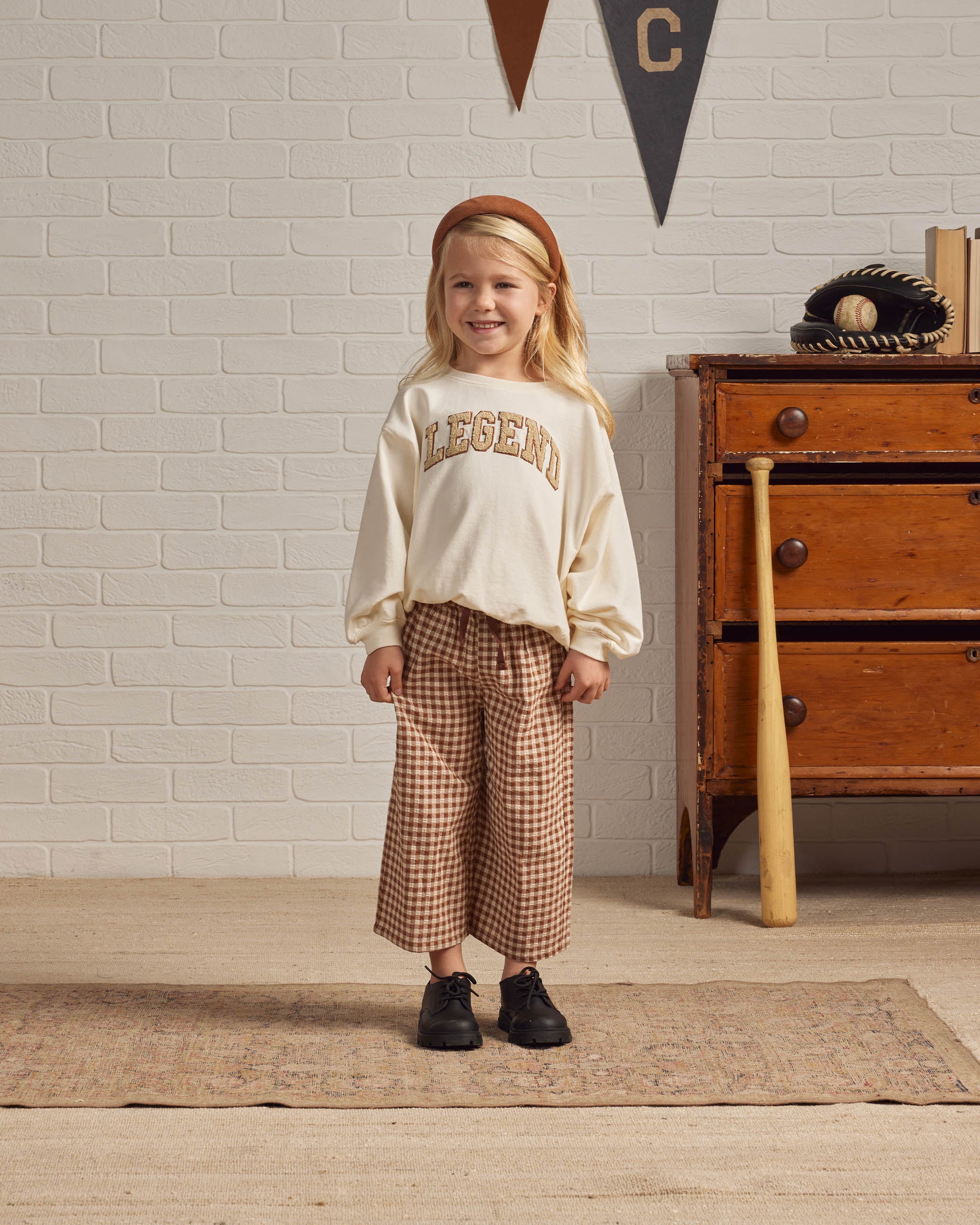 Wide Leg Pant || Brown Gingham – Rylee + Cru