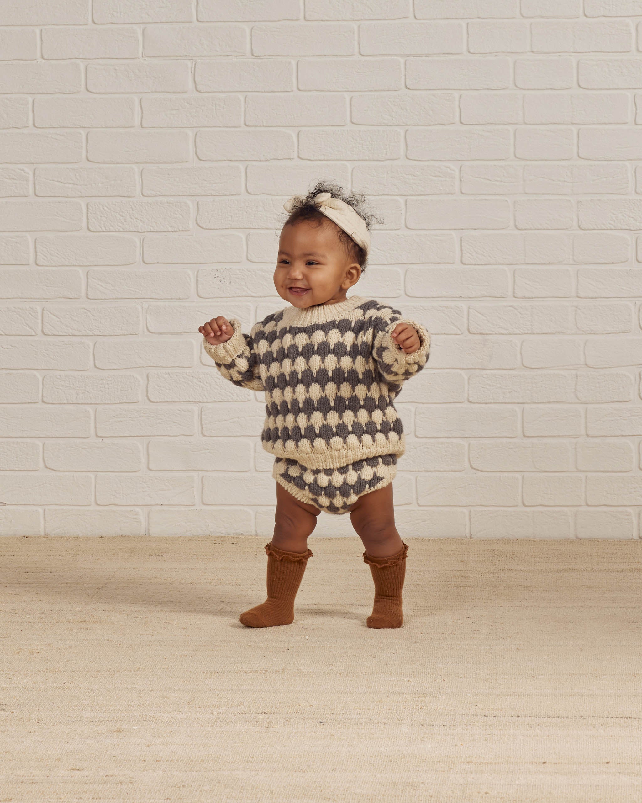 Knit Bloomer || Slate Stripe - Rylee + Cru | Kids Clothes | Trendy Baby Clothes | Modern Infant Outfits |