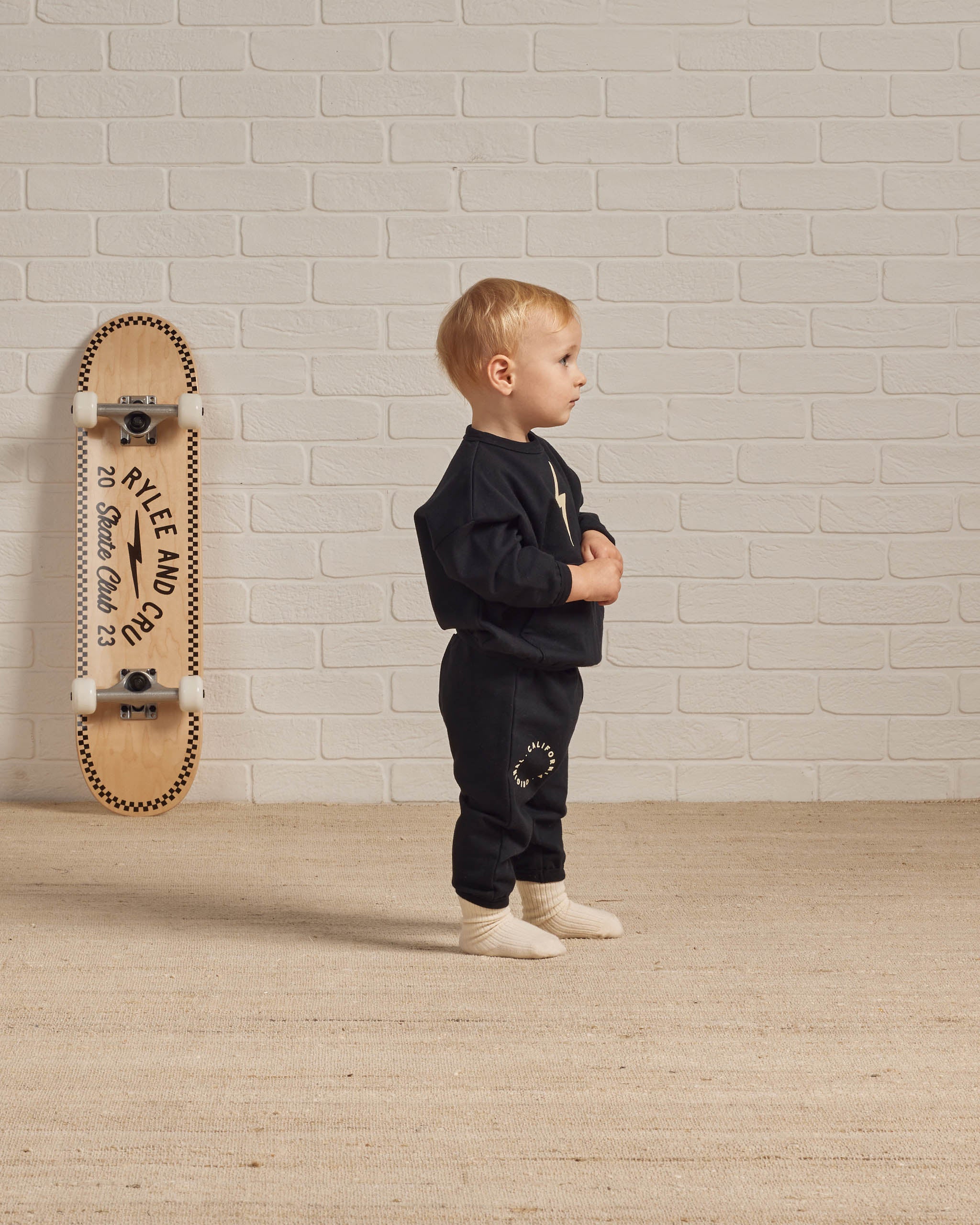 Relaxed Set || Black - Rylee + Cru | Kids Clothes | Trendy Baby Clothes | Modern Infant Outfits |