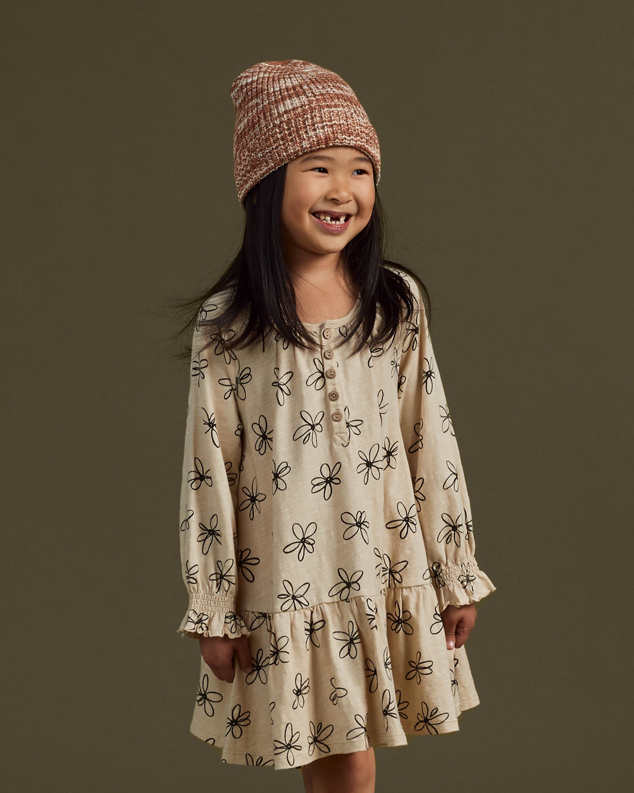 Swing Dress || Sketchy Fleur - Rylee + Cru | Kids Clothes | Trendy Baby Clothes | Modern Infant Outfits |