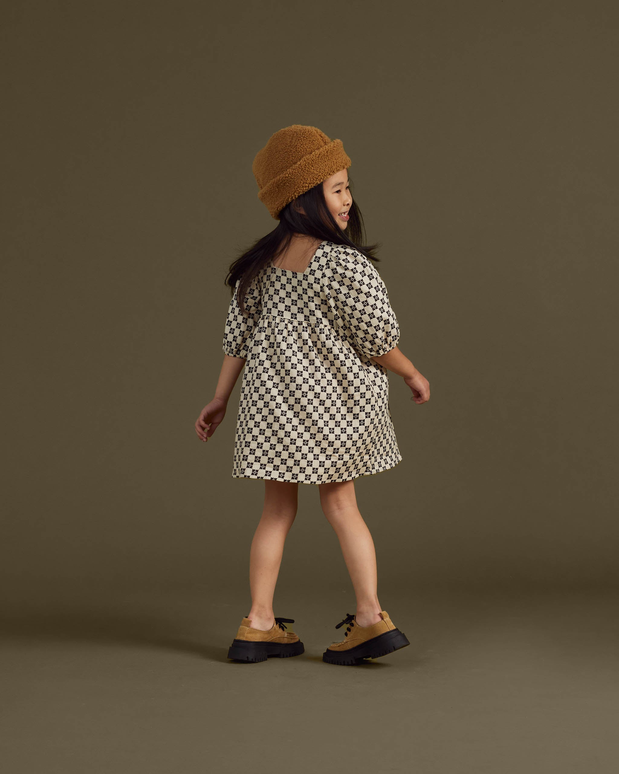 Gretta Babydoll Dress || Flower Check – Rylee + Cru