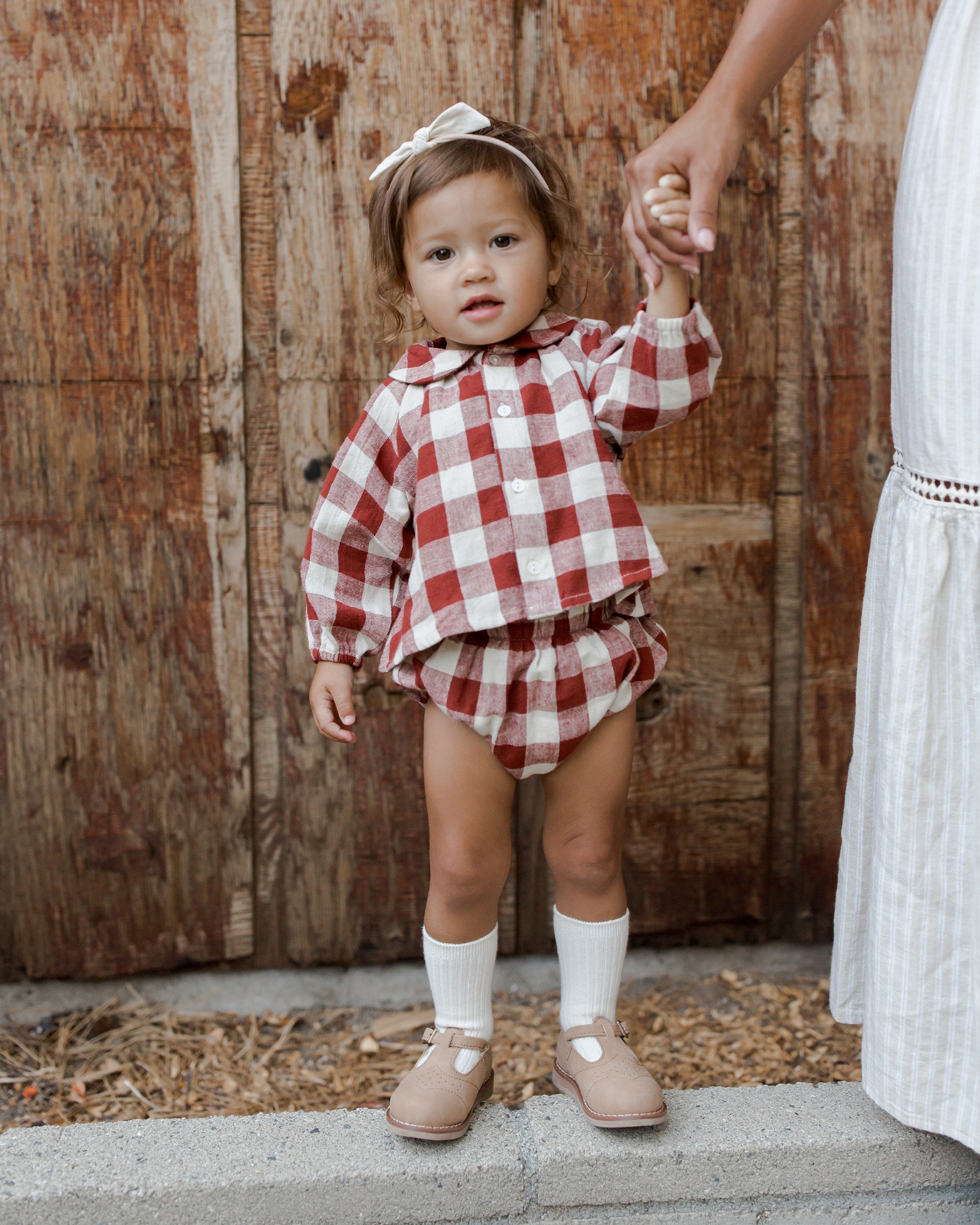 Nellie Set || Ruby Plaid - Rylee + Cru | Kids Clothes | Trendy Baby Clothes | Modern Infant Outfits |