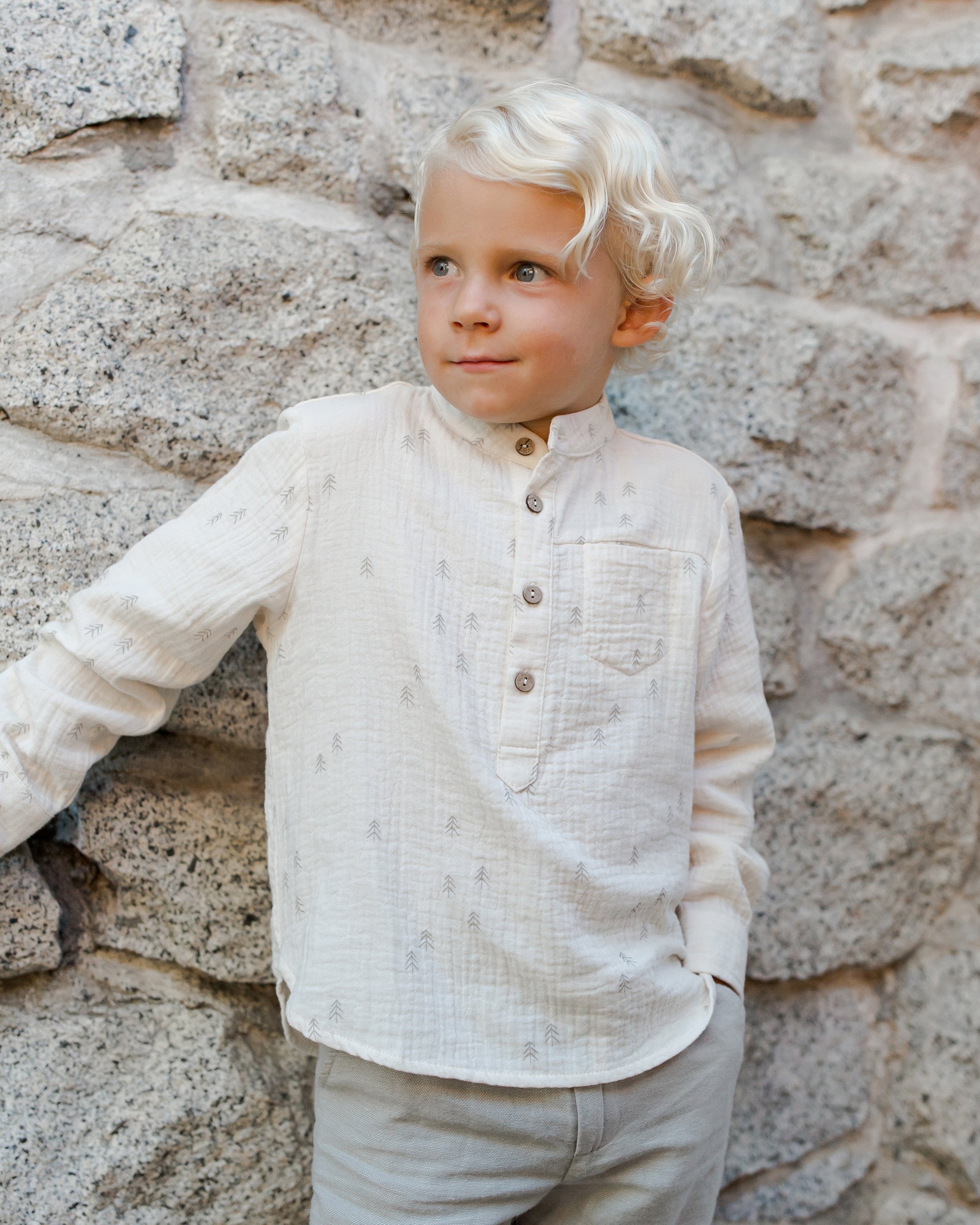 Mason Shirt || Evergreen - Rylee + Cru | Kids Clothes | Trendy Baby Clothes | Modern Infant Outfits |