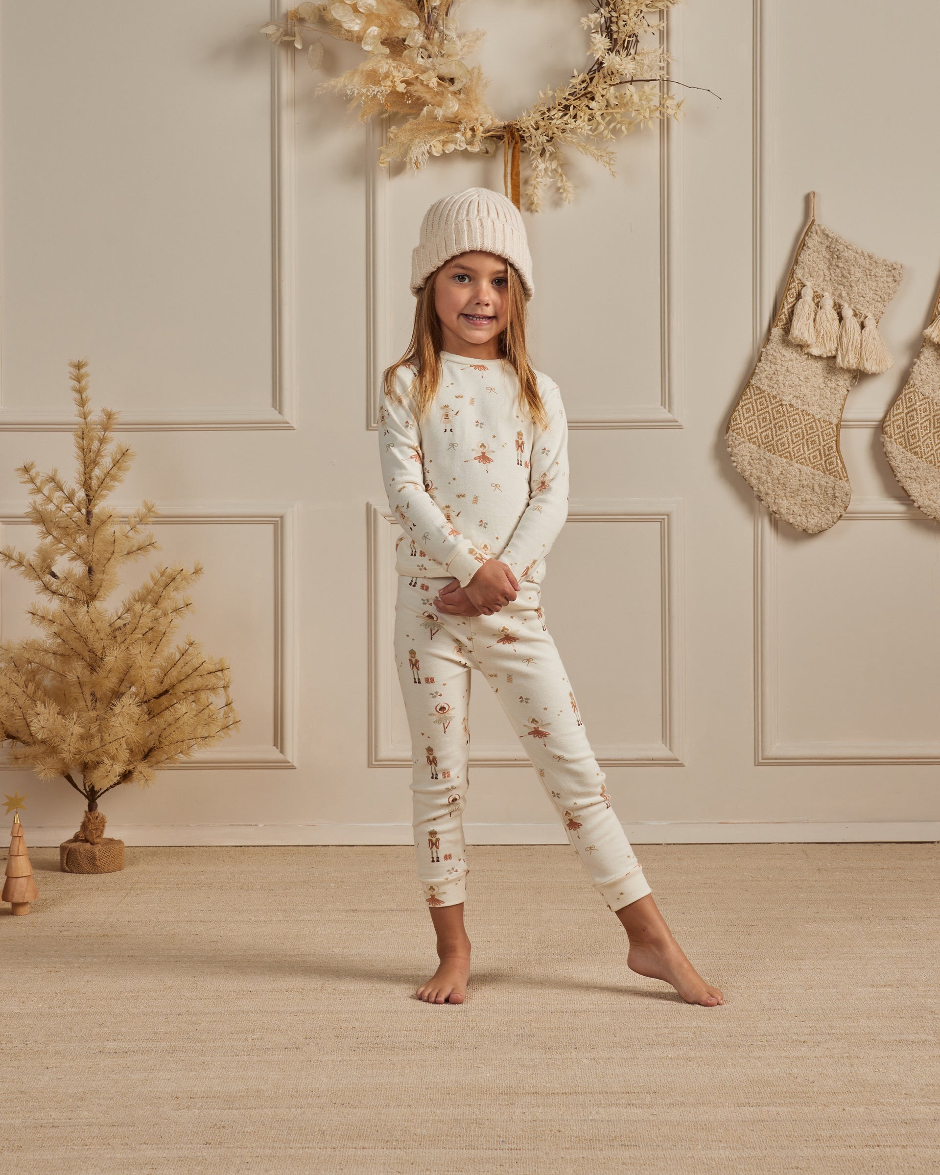 Rylee + Cru Baby Pajama Romper - Holiday Flannel main image 1