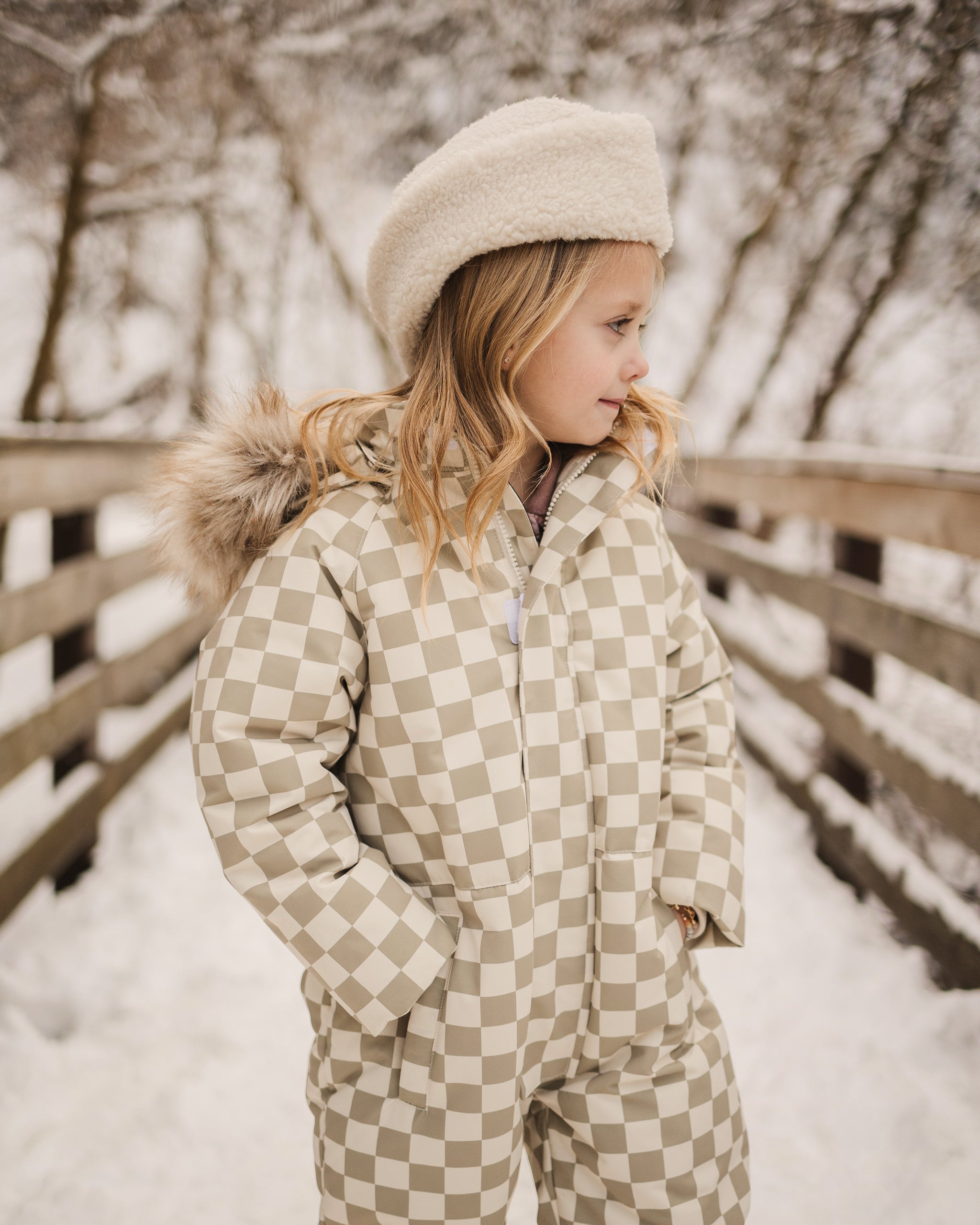 Ski Snowsuit || Fern Check - Rylee + Cru | Kids Clothes | Trendy Baby Clothes | Modern Infant Outfits |