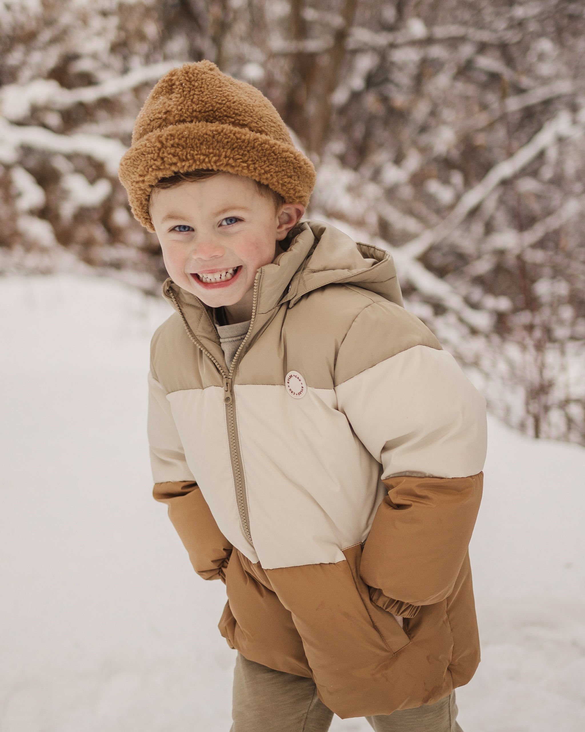 Shearling Beanie || Brass - Rylee + Cru | Kids Clothes | Trendy Baby Clothes | Modern Infant Outfits |