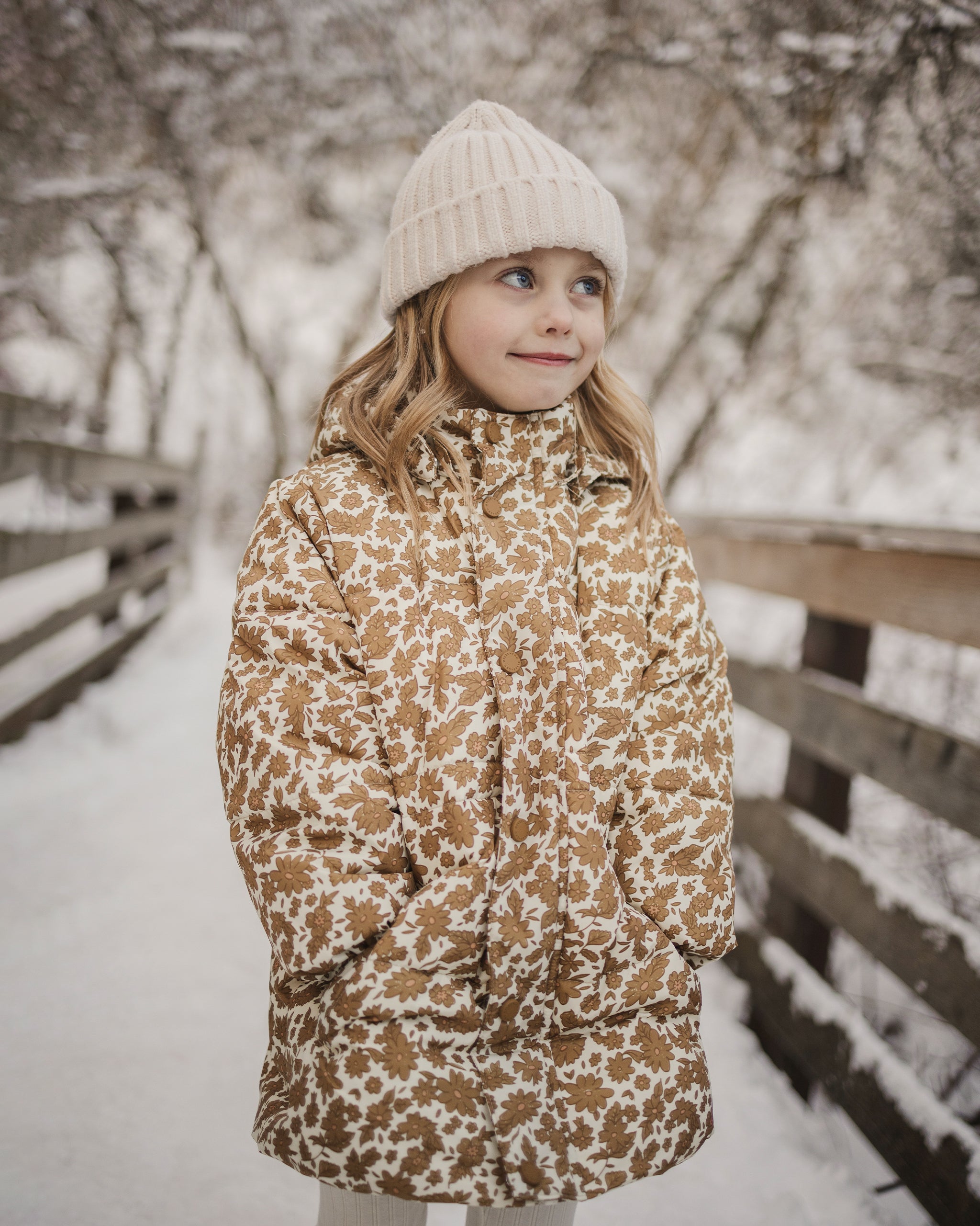 Puffer Jacket || Gold Gardens - Rylee + Cru | Kids Clothes | Trendy Baby Clothes | Modern Infant Outfits |