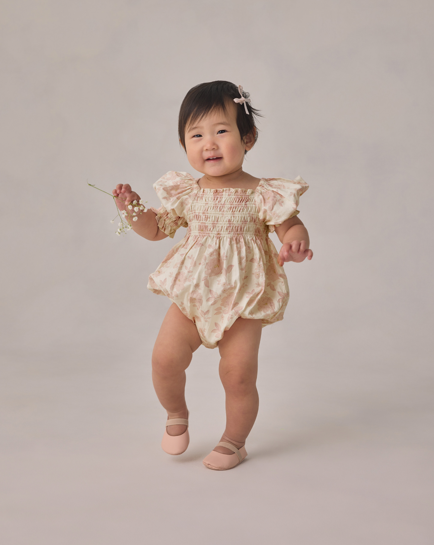 Hazel Romper Blush English Rose - Rylee + Cru | Kids Clothes | Trendy Baby Clothes | Modern Infant Outfits |