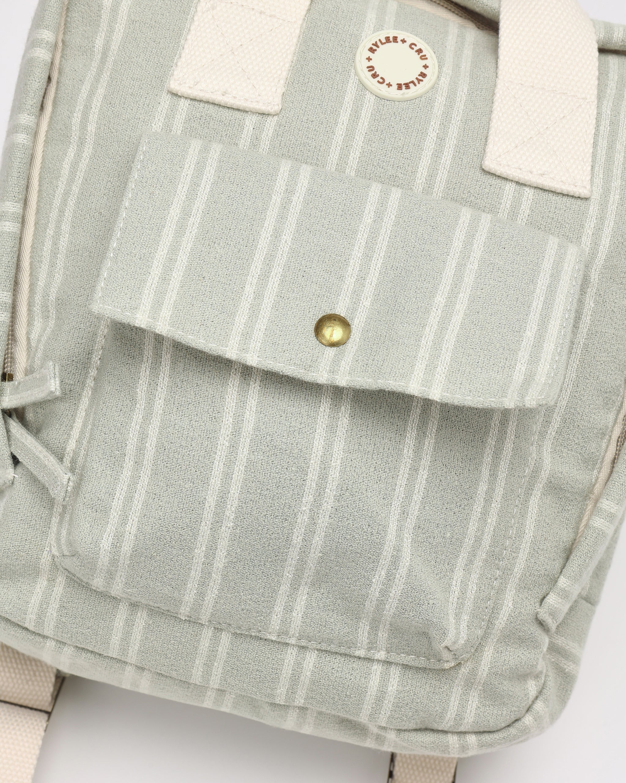 Mini Backpack Sage Pinstripe - Rylee + Cru | Kids Clothes | Trendy Baby Clothes | Modern Infant Outfits |