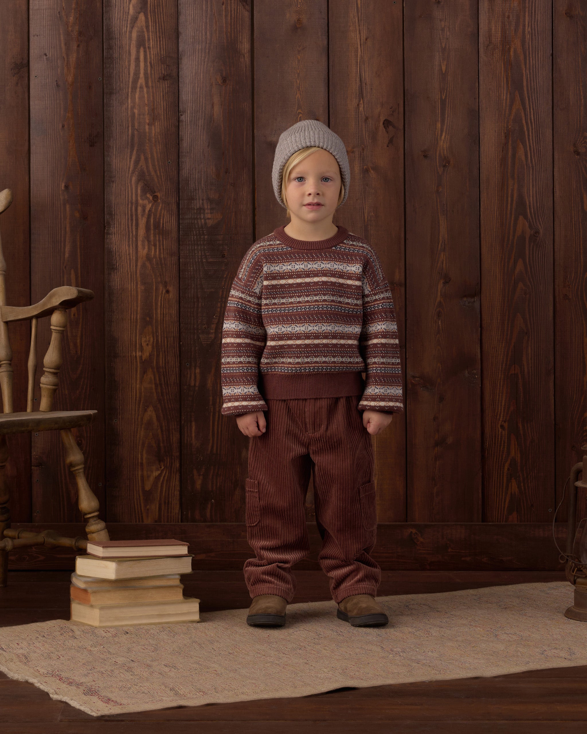 Relaxed Cargo Pant Mulberry - Rylee + Cru | Kids Clothes | Trendy Baby Clothes | Modern Infant Outfits |