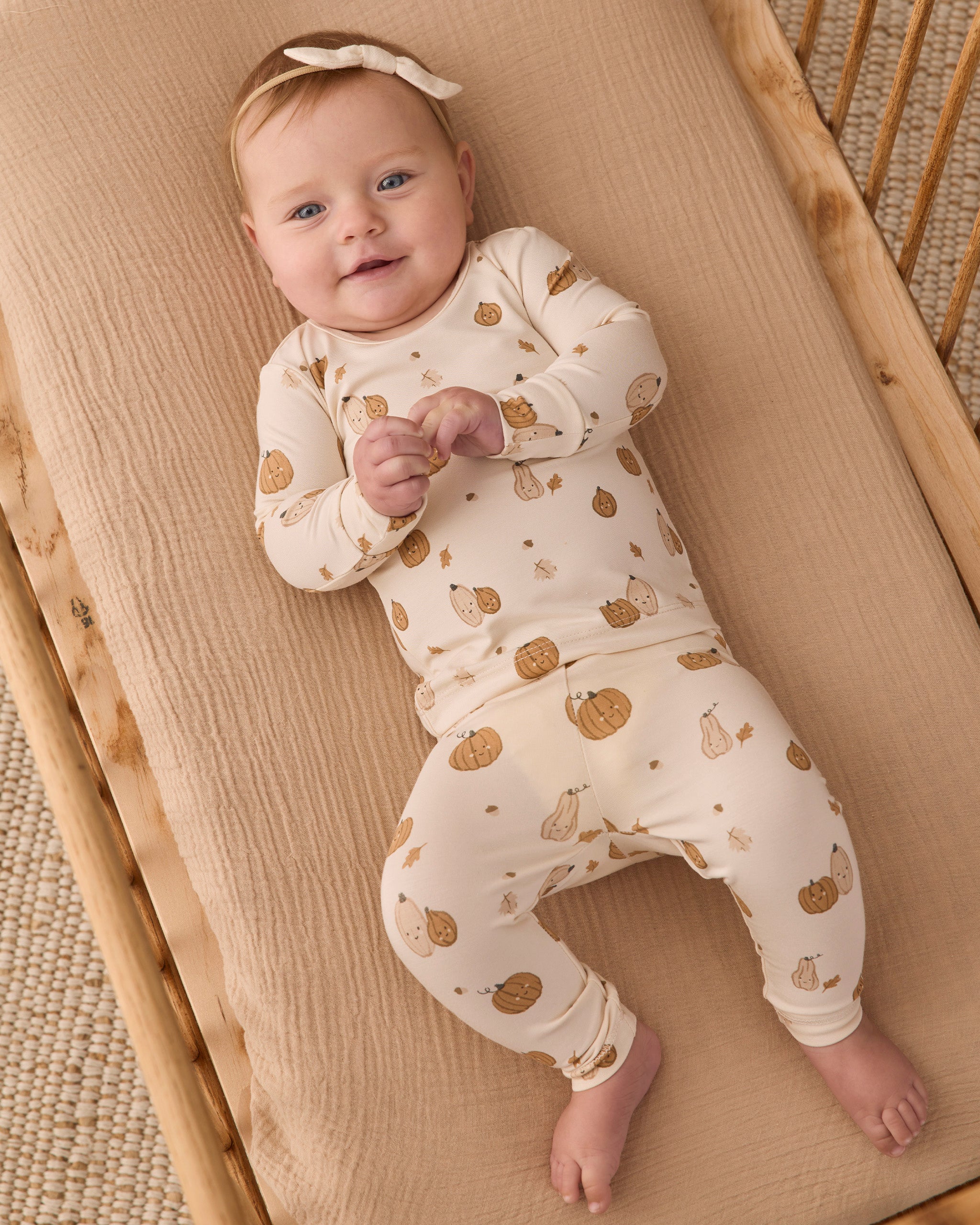 Bamboo Pajama Set Harvest Friends - Rylee + Cru | Kids Clothes | Trendy Baby Clothes | Modern Infant Outfits |