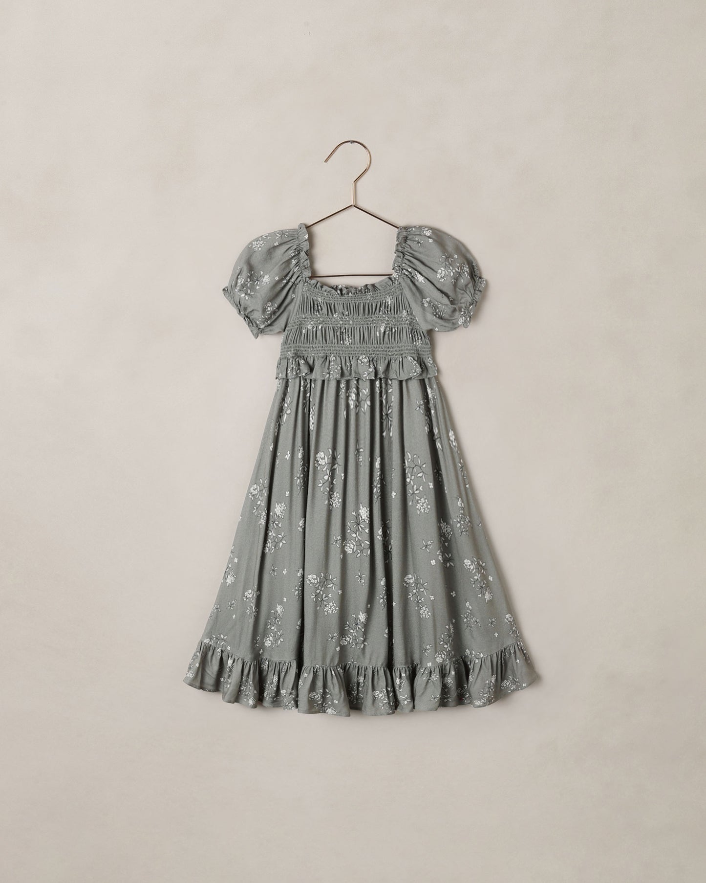 Maggie Dress Eucalyptus French Floral - Rylee + Cru | Kids Clothes | Trendy Baby Clothes | Modern Infant Outfits |