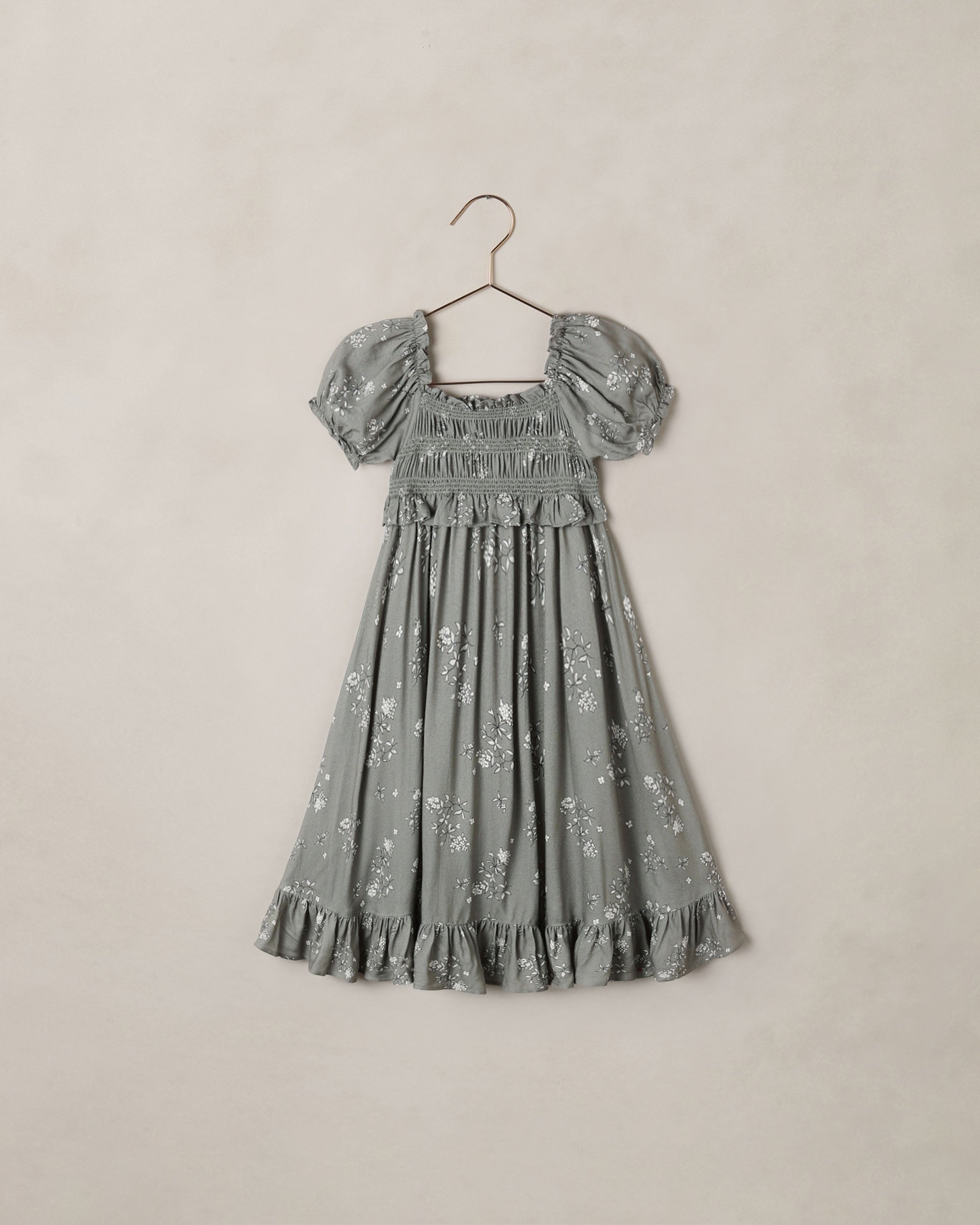 Maggie Dress Eucalyptus French Floral - Rylee + Cru | Kids Clothes | Trendy Baby Clothes | Modern Infant Outfits |
