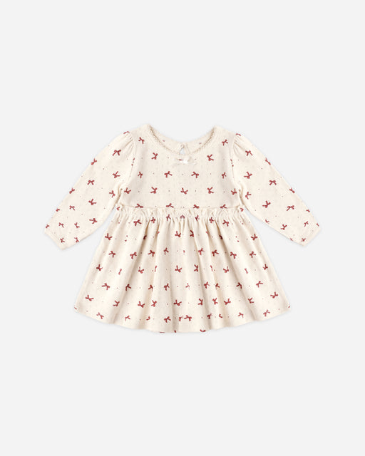 Alda Dress Red Bows - Rylee + Cru | Kids Clothes | Trendy Baby Clothes | Modern Infant Outfits |
