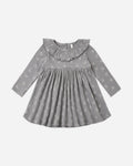 Ruffle Collar Dress Slate Bloom - Rylee + Cru | Kids Clothes | Trendy Baby Clothes | Modern Infant Outfits |