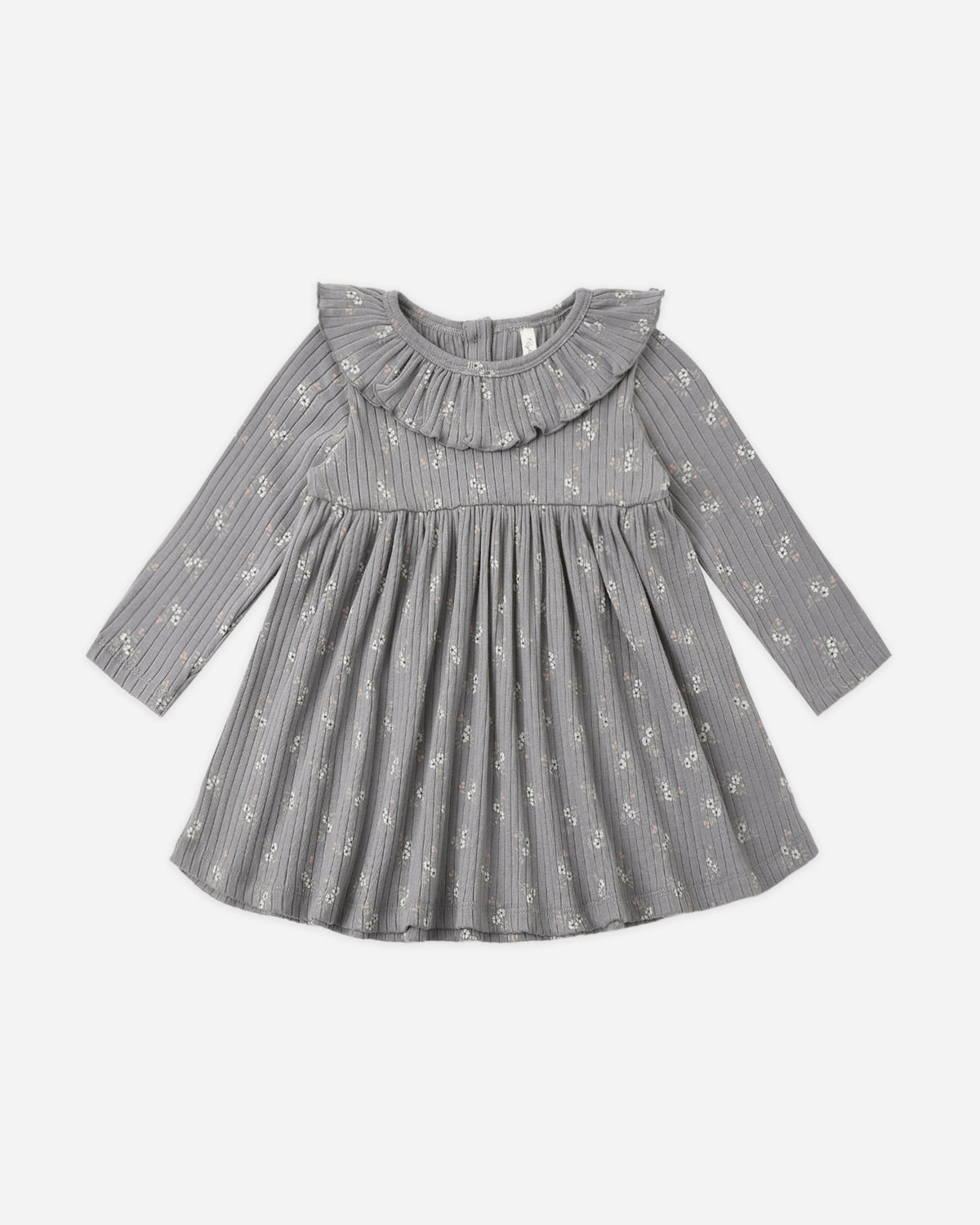 Ruffle Collar Dress Slate Bloom - Rylee + Cru | Kids Clothes | Trendy Baby Clothes | Modern Infant Outfits |