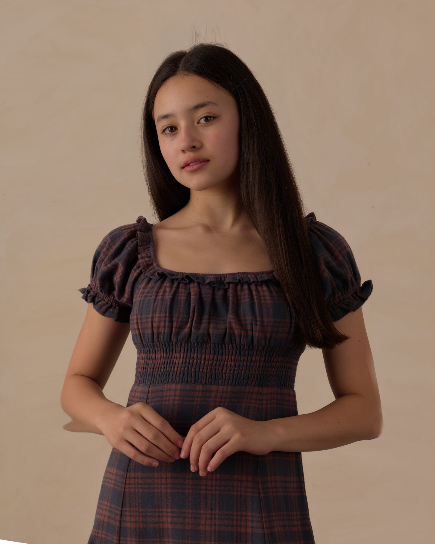 Teen Lana Dress Midnight Plaid - Rylee + Cru | Kids Clothes | Trendy Baby Clothes | Modern Infant Outfits |