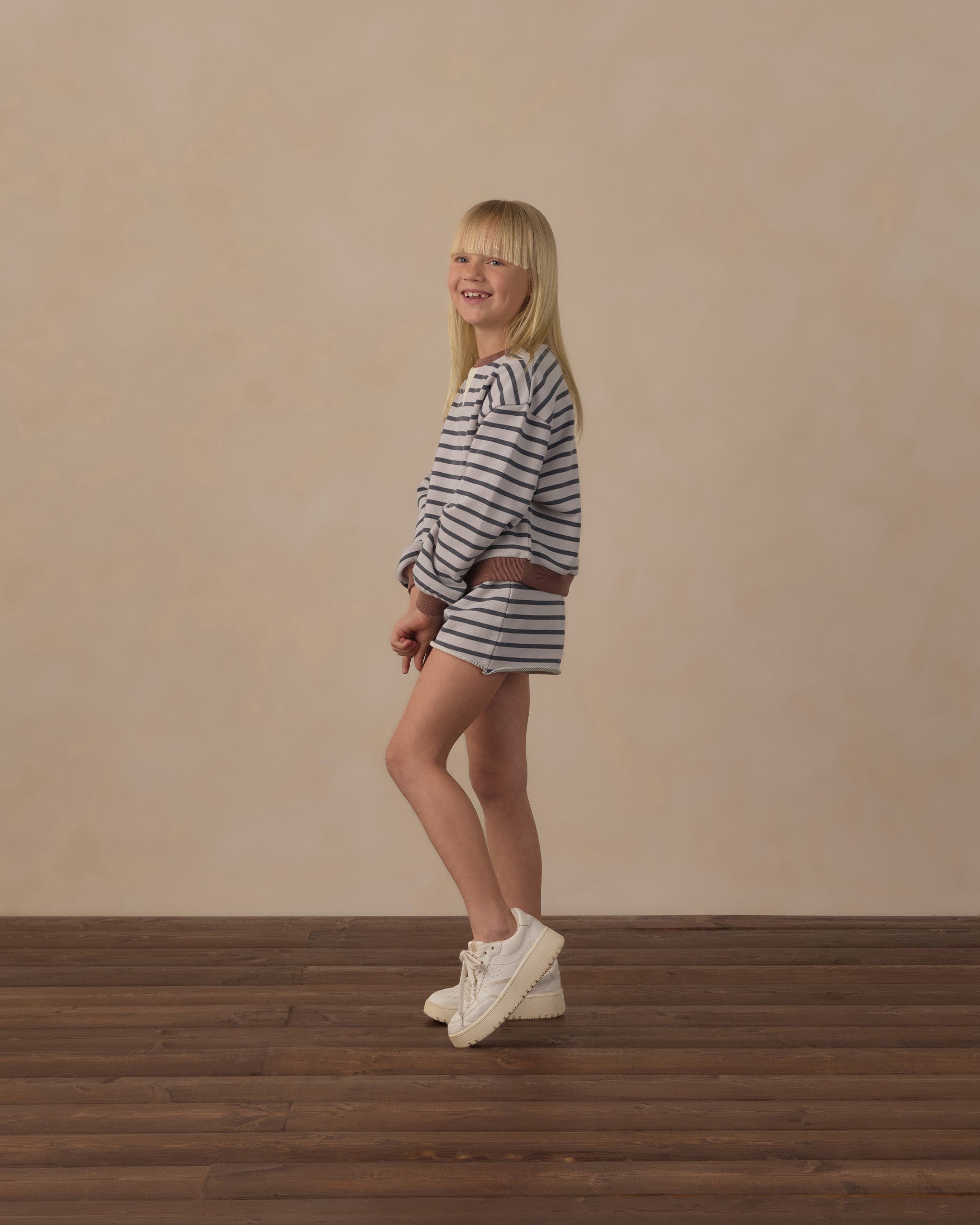 Sweat Short Midnight Stripe - Rylee + Cru | Kids Clothes | Trendy Baby Clothes | Modern Infant Outfits |