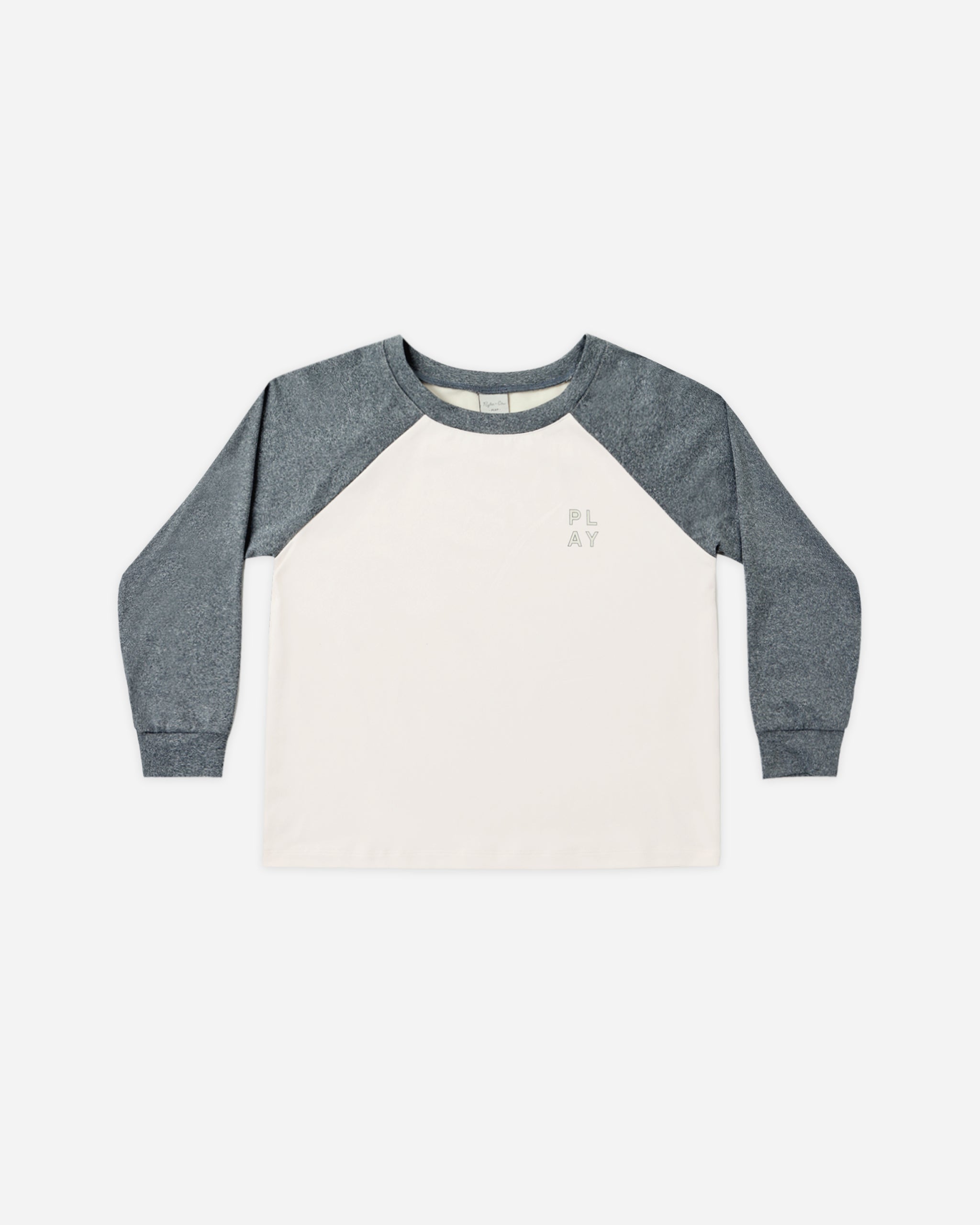 Long Sleeve Raglan Tee Heathered Midnight - Rylee + Cru | Kids Clothes | Trendy Baby Clothes | Modern Infant Outfits |