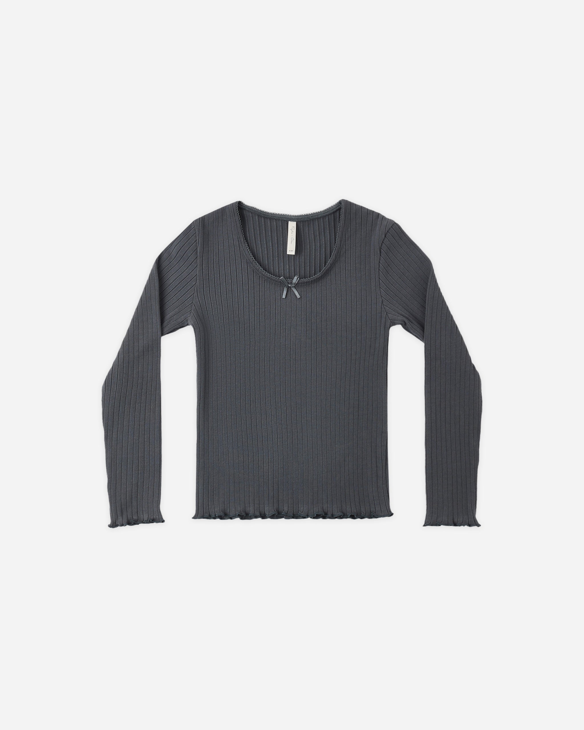 Ribbed Long Sleeve Midnight - Rylee + Cru | Kids Clothes | Trendy Baby Clothes | Modern Infant Outfits |