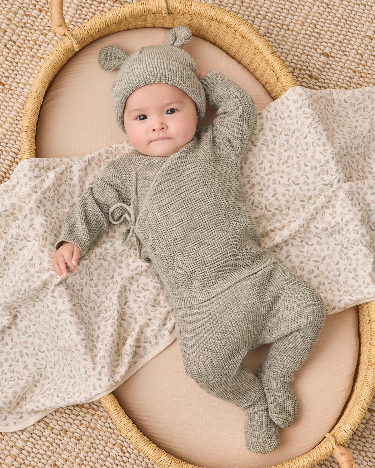 Baby Bear Beanie Laurel - Rylee + Cru | Kids Clothes | Trendy Baby Clothes | Modern Infant Outfits |