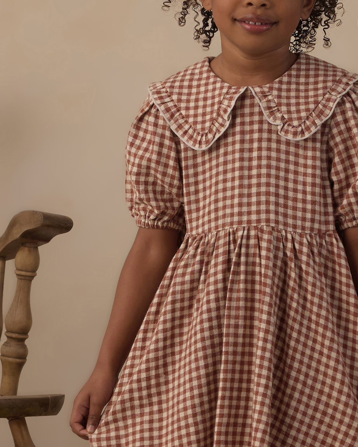 Camille Dress Brick Check - Rylee + Cru | Kids Clothes | Trendy Baby Clothes | Modern Infant Outfits |