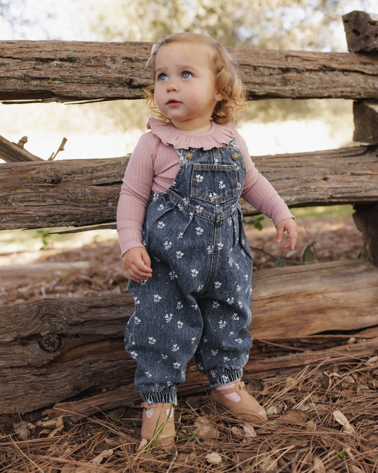 Vintage Overall Heart Ditsy - Rylee + Cru | Kids Clothes | Trendy Baby Clothes | Modern Infant Outfits |