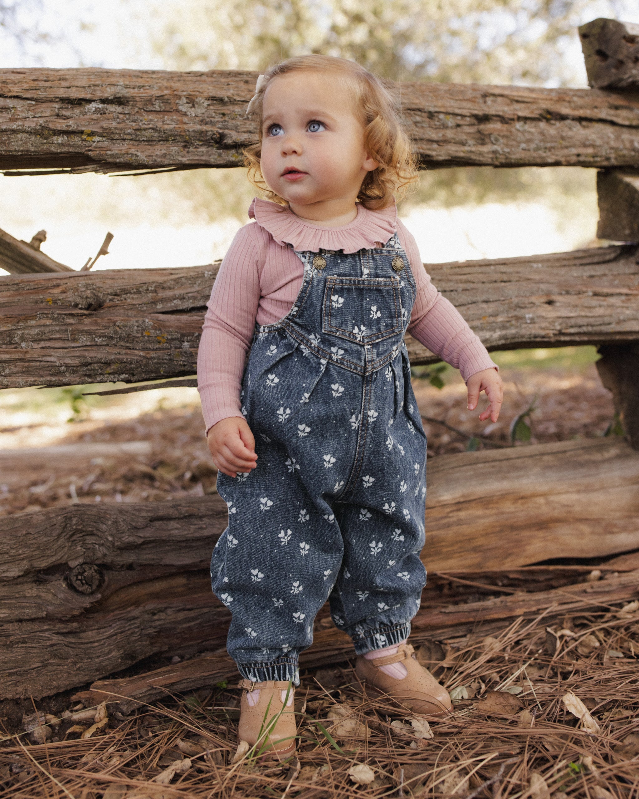 Vintage Overall Heart Ditsy - Rylee + Cru | Kids Clothes | Trendy Baby Clothes | Modern Infant Outfits |