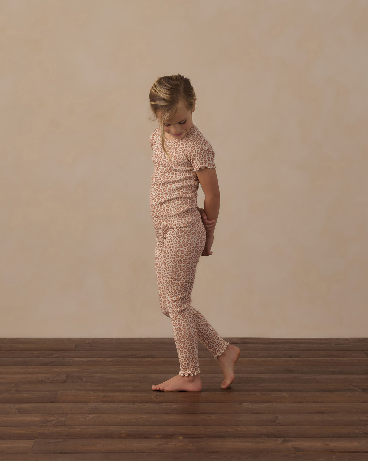 Ribbed Basic Tee Pink Leopard - Rylee + Cru | Kids Clothes | Trendy Baby Clothes | Modern Infant Outfits |