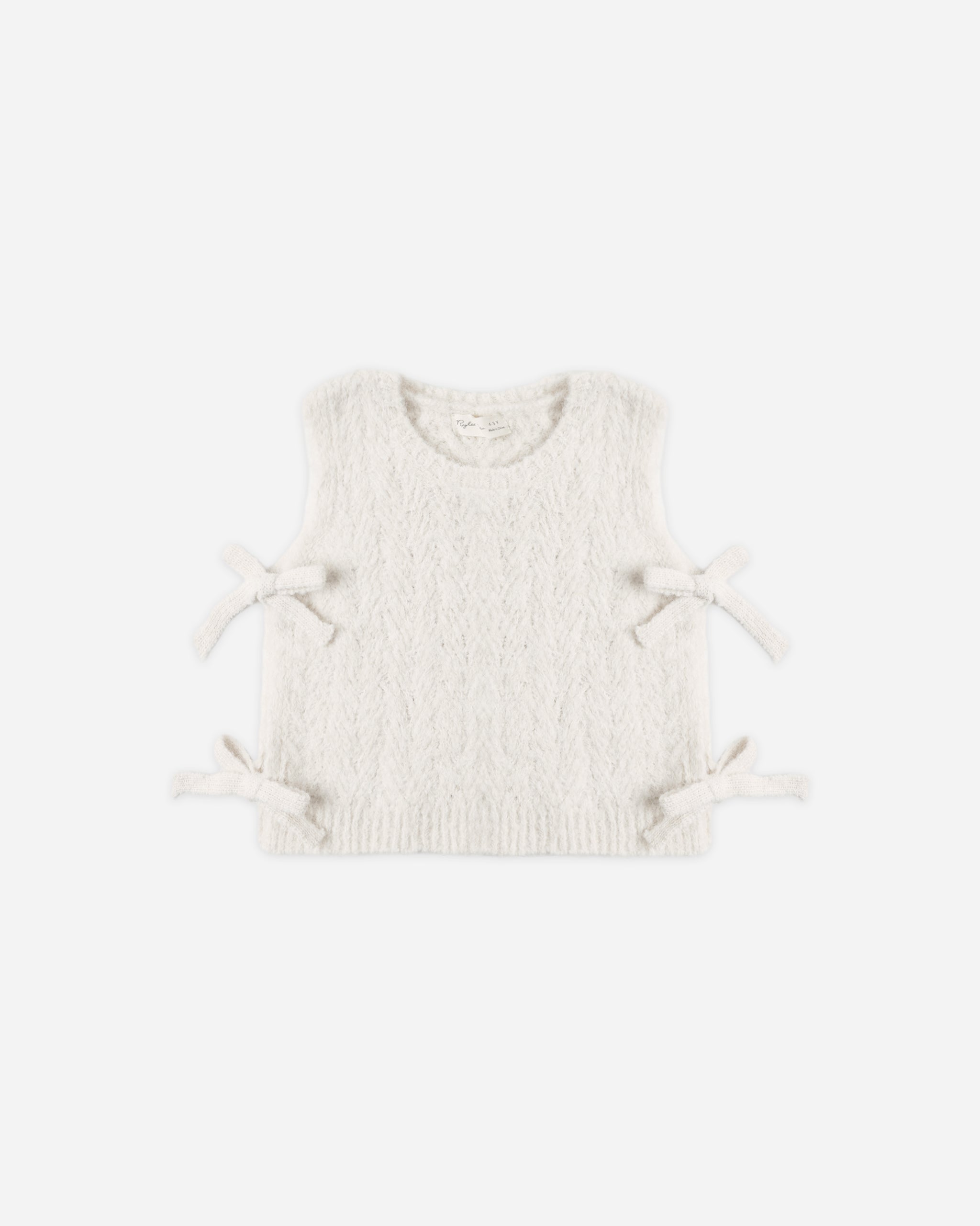 Bow Sweater Vest Ivory - Rylee + Cru | Kids Clothes | Trendy Baby Clothes | Modern Infant Outfits |