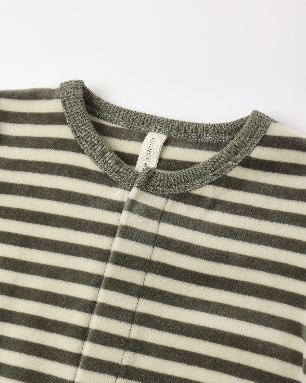 Hidden Snap Footie Spruce Stripe - Rylee + Cru | Kids Clothes | Trendy Baby Clothes | Modern Infant Outfits |