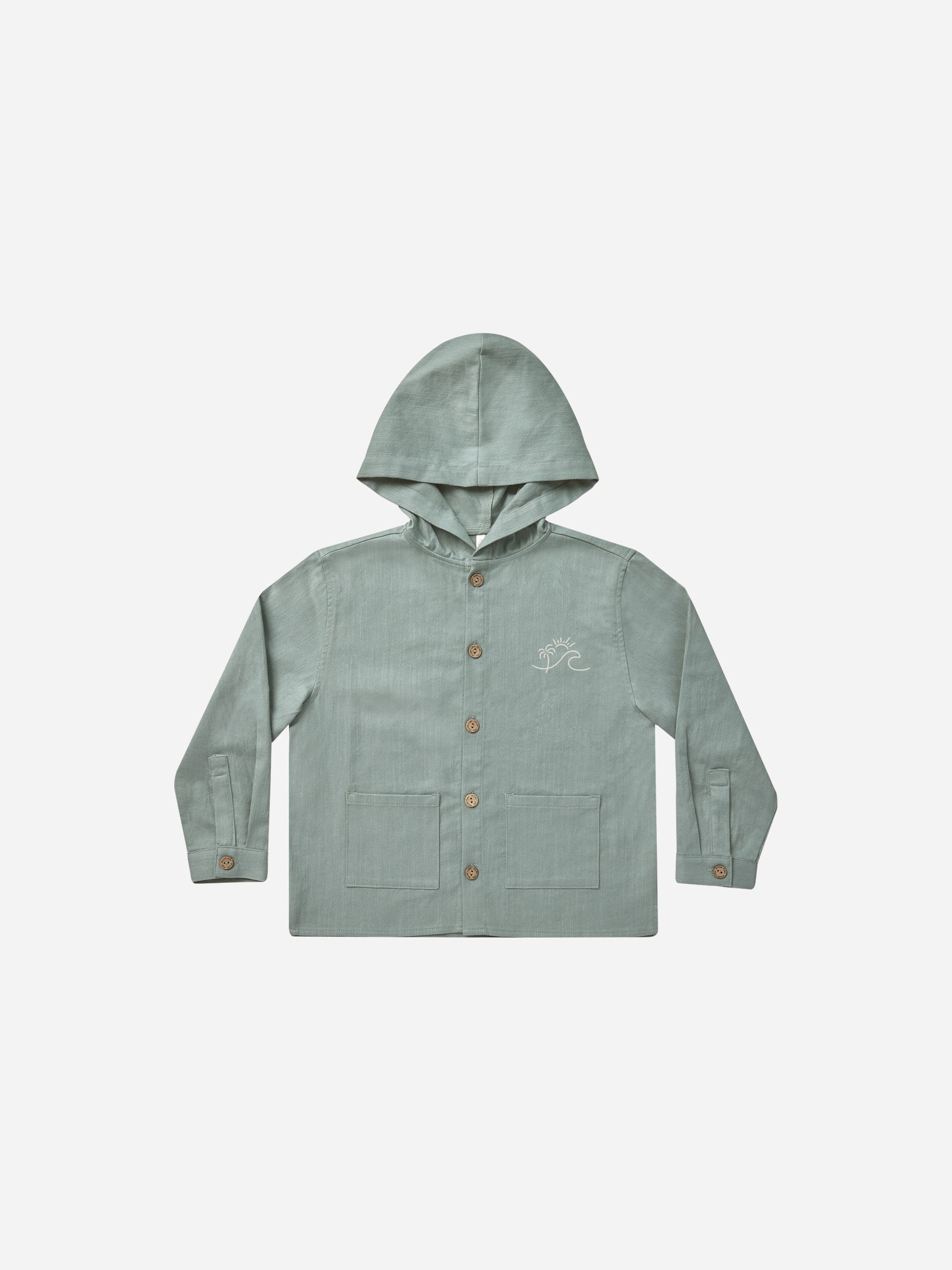 Hooded Overshirt || Aqua - Rylee + Cru | Kids Clothes | Trendy Baby Clothes | Modern Infant Outfits |