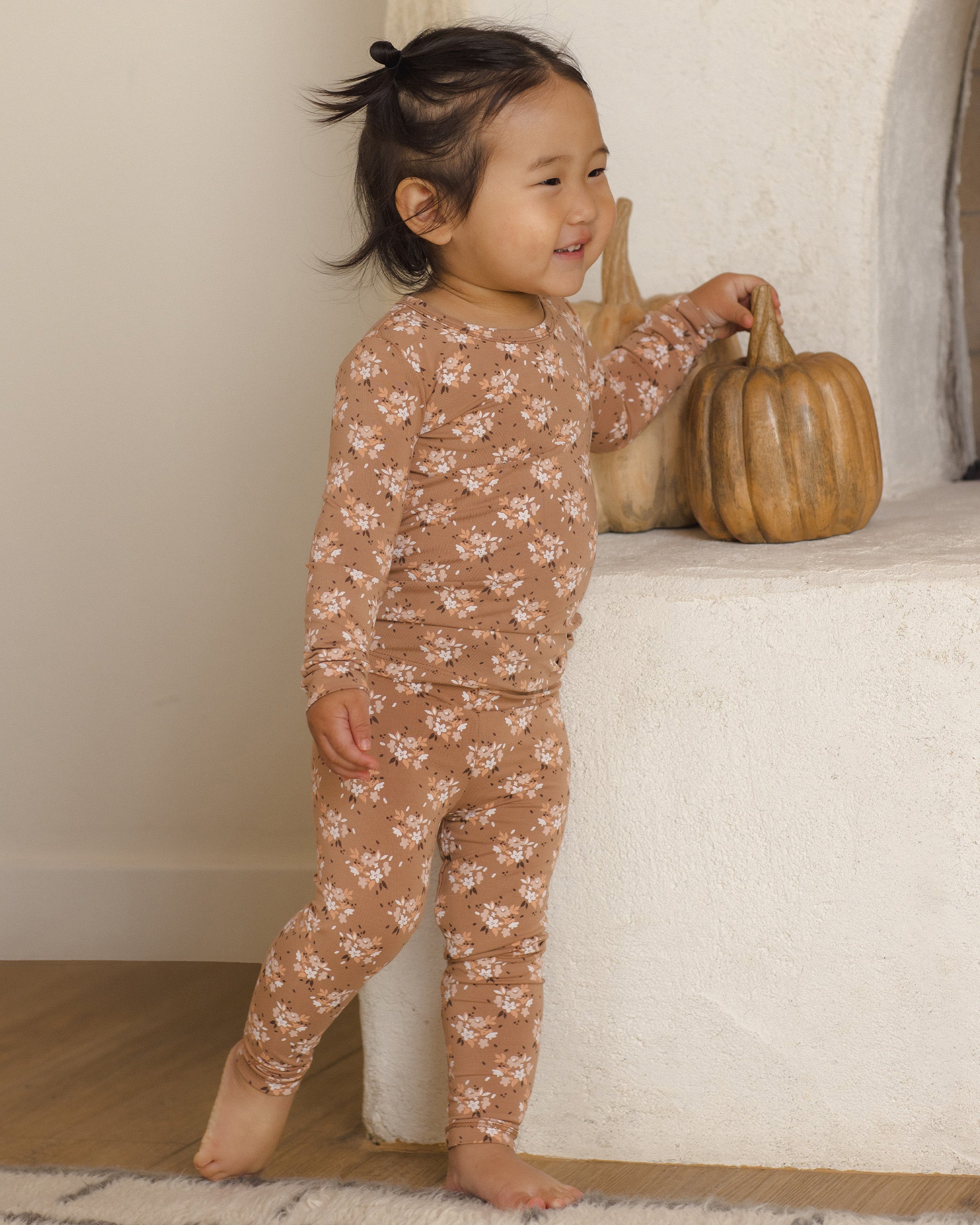 Bamboo Pajama Set Fall Floral - Rylee + Cru | Kids Clothes | Trendy Baby Clothes | Modern Infant Outfits |