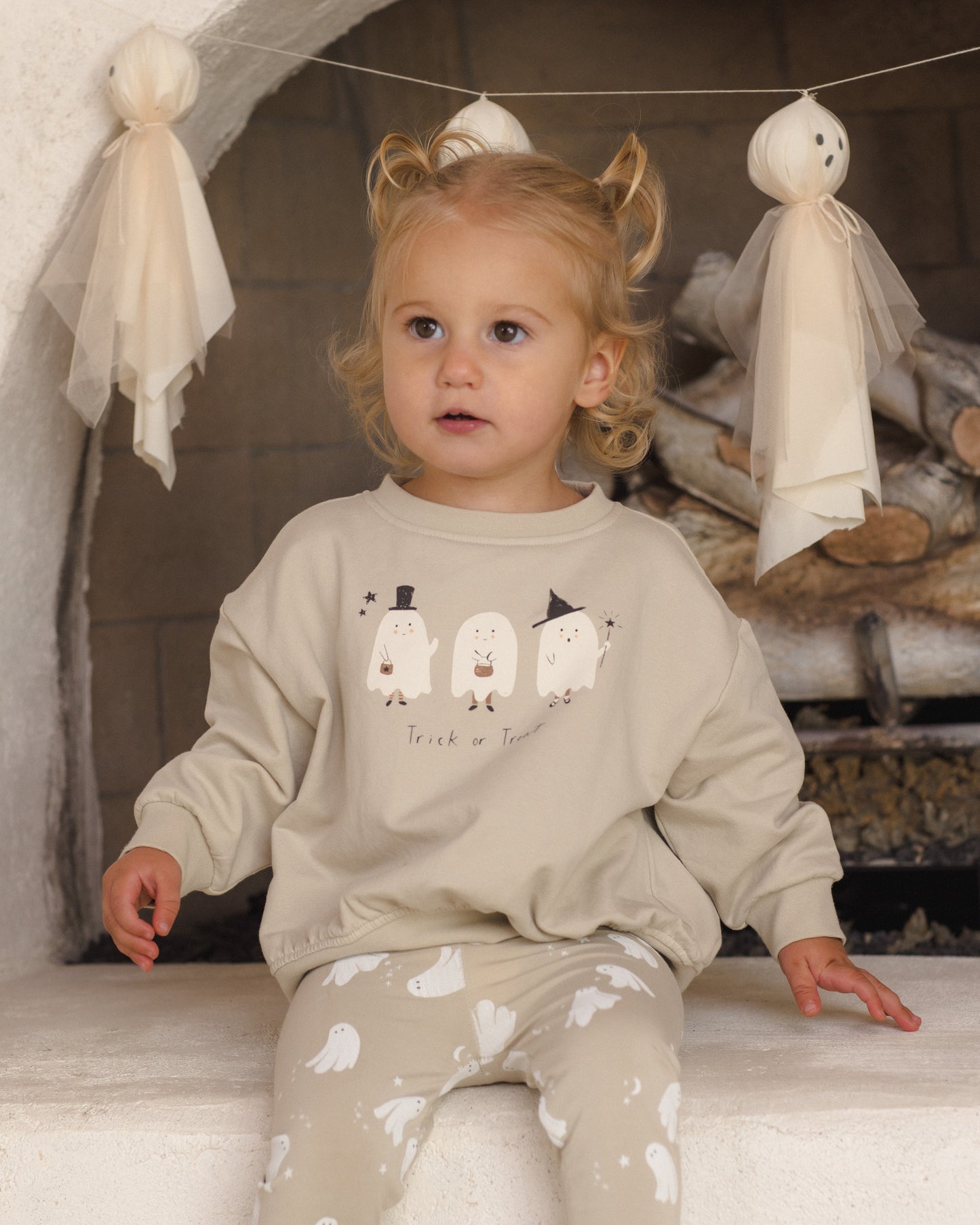 Relaxed Fleece Sweatshirt Trick Or Treat - Rylee + Cru | Kids Clothes | Trendy Baby Clothes | Modern Infant Outfits |
