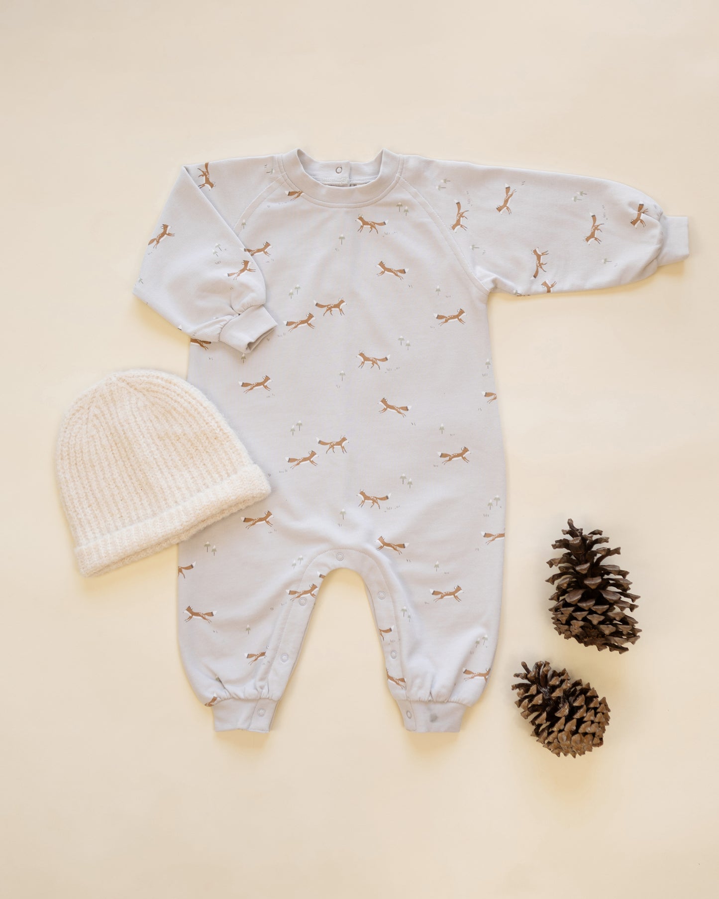 Raglan Jumpsuit Foxes - Rylee + Cru | Kids Clothes | Trendy Baby Clothes | Modern Infant Outfits |