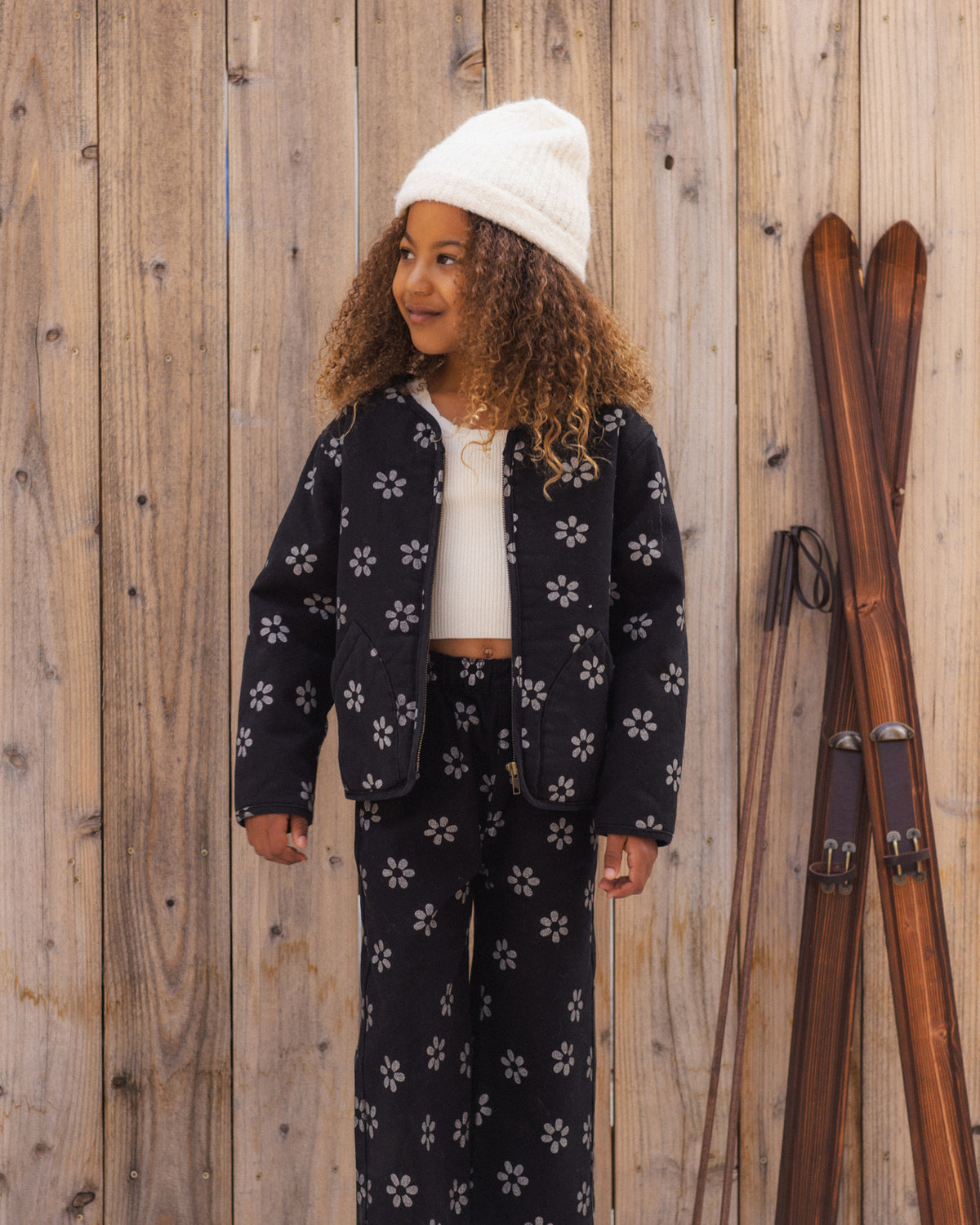 Dove Pant Black Daisy - Rylee + Cru | Kids Clothes | Trendy Baby Clothes | Modern Infant Outfits |
